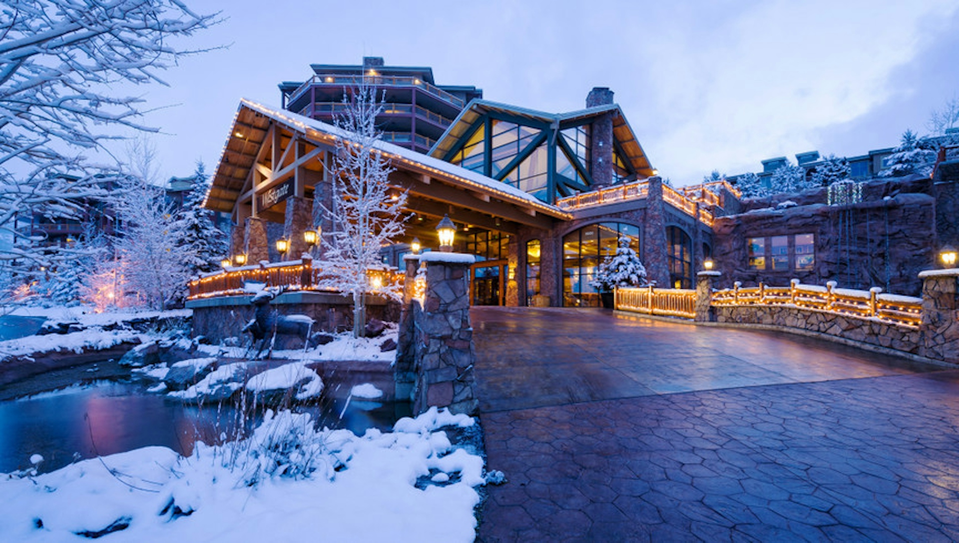 Overlook of Westgate Park City Resort & Spa in the winter