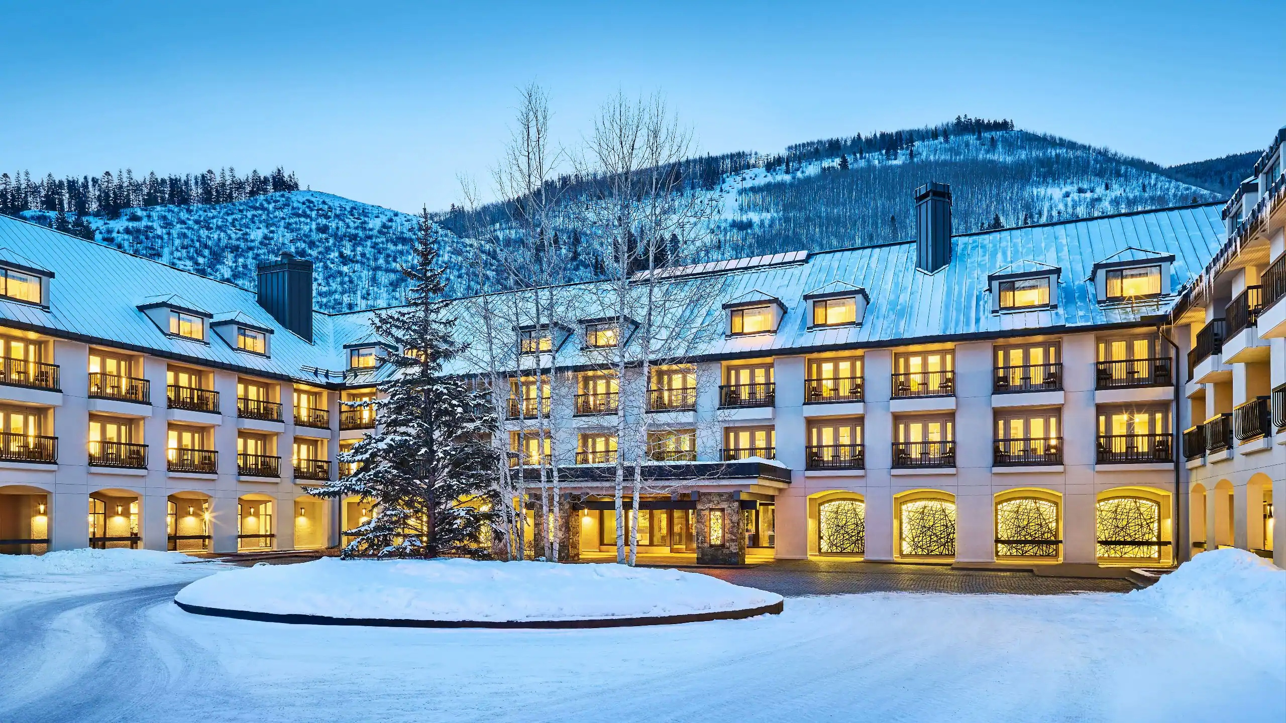 Overlook of Grand Hyatt Vail in the winter