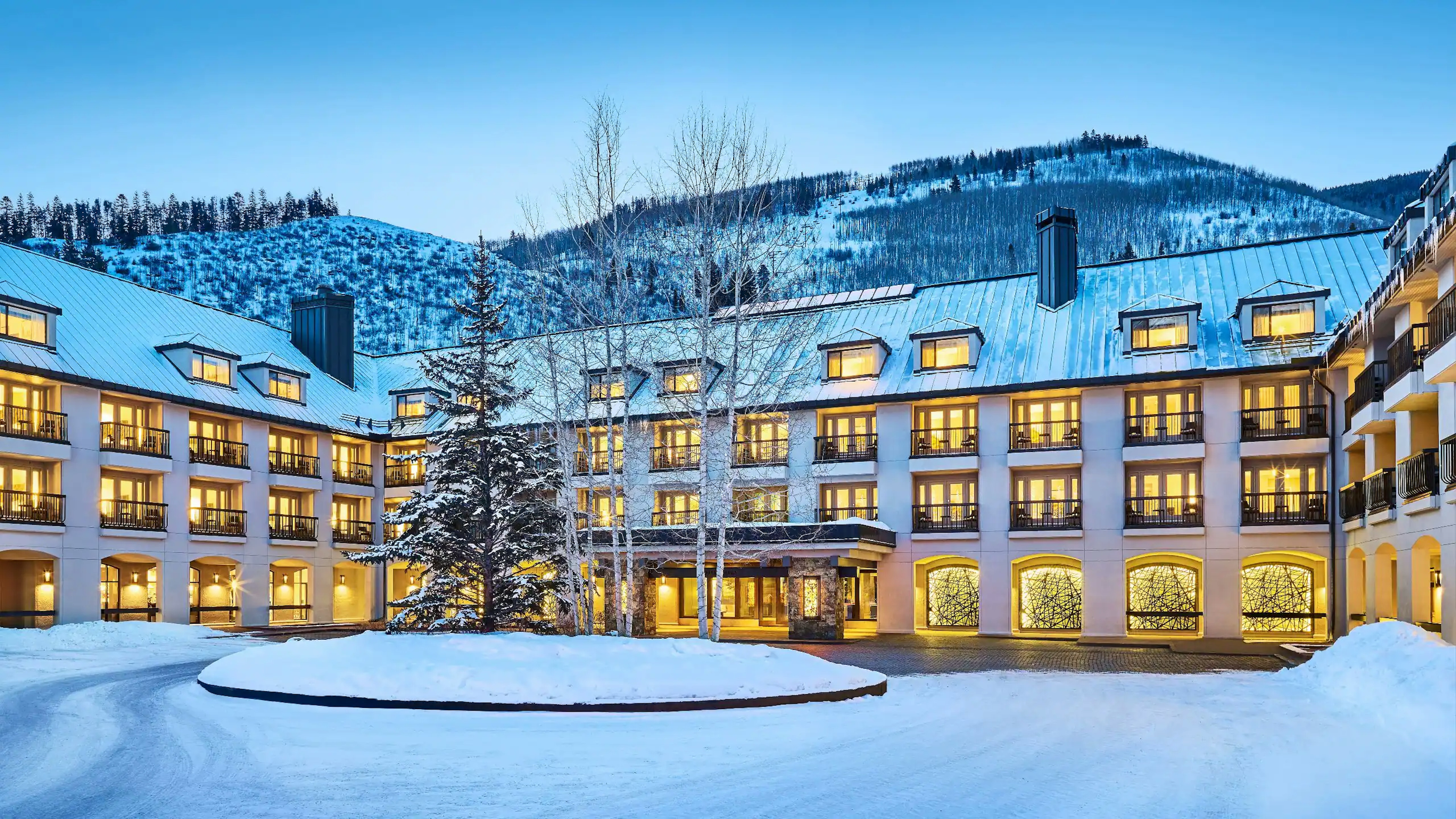 Overlook of Grand Hyatt Vail in the winter