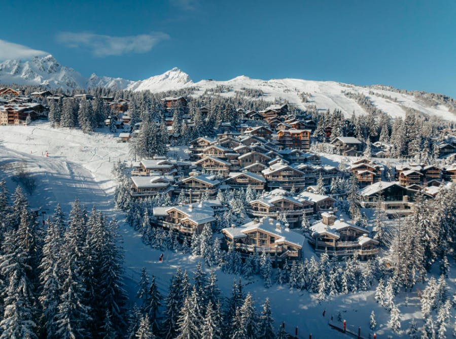 snowy Courchevel resort lodgings