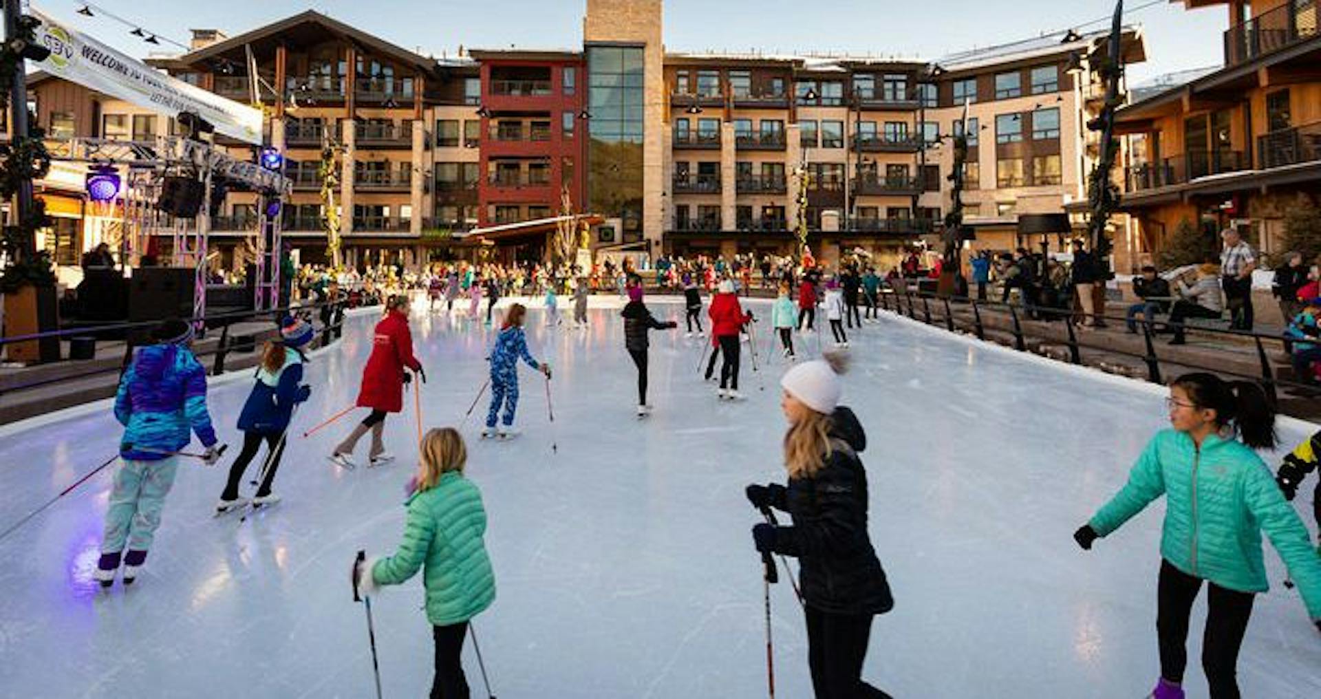Ice skating at the Limelight Snowmass