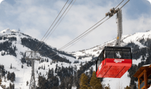 Ski tram at Jackson Hole Ski Resort.