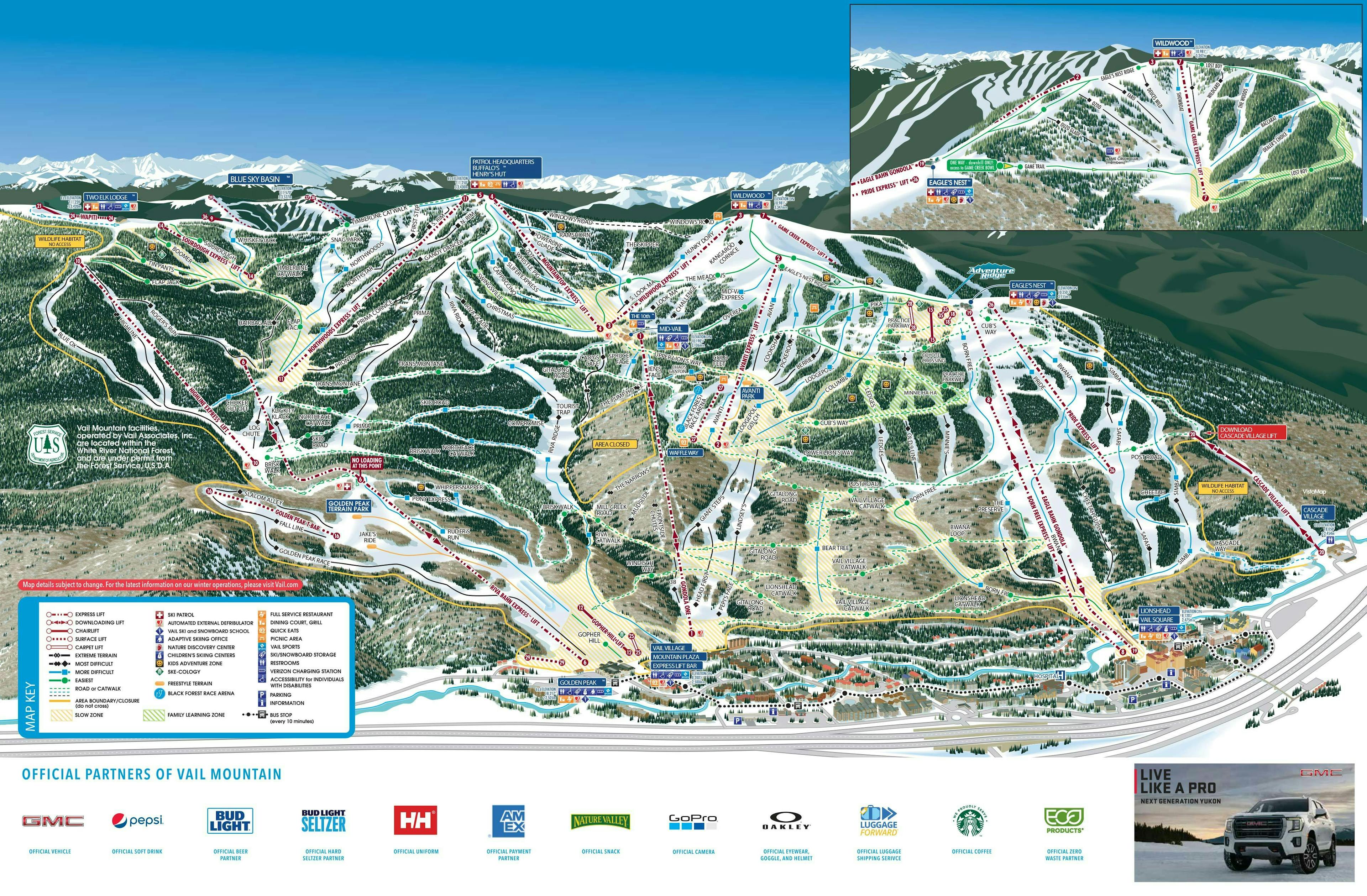 Vail winter trail map