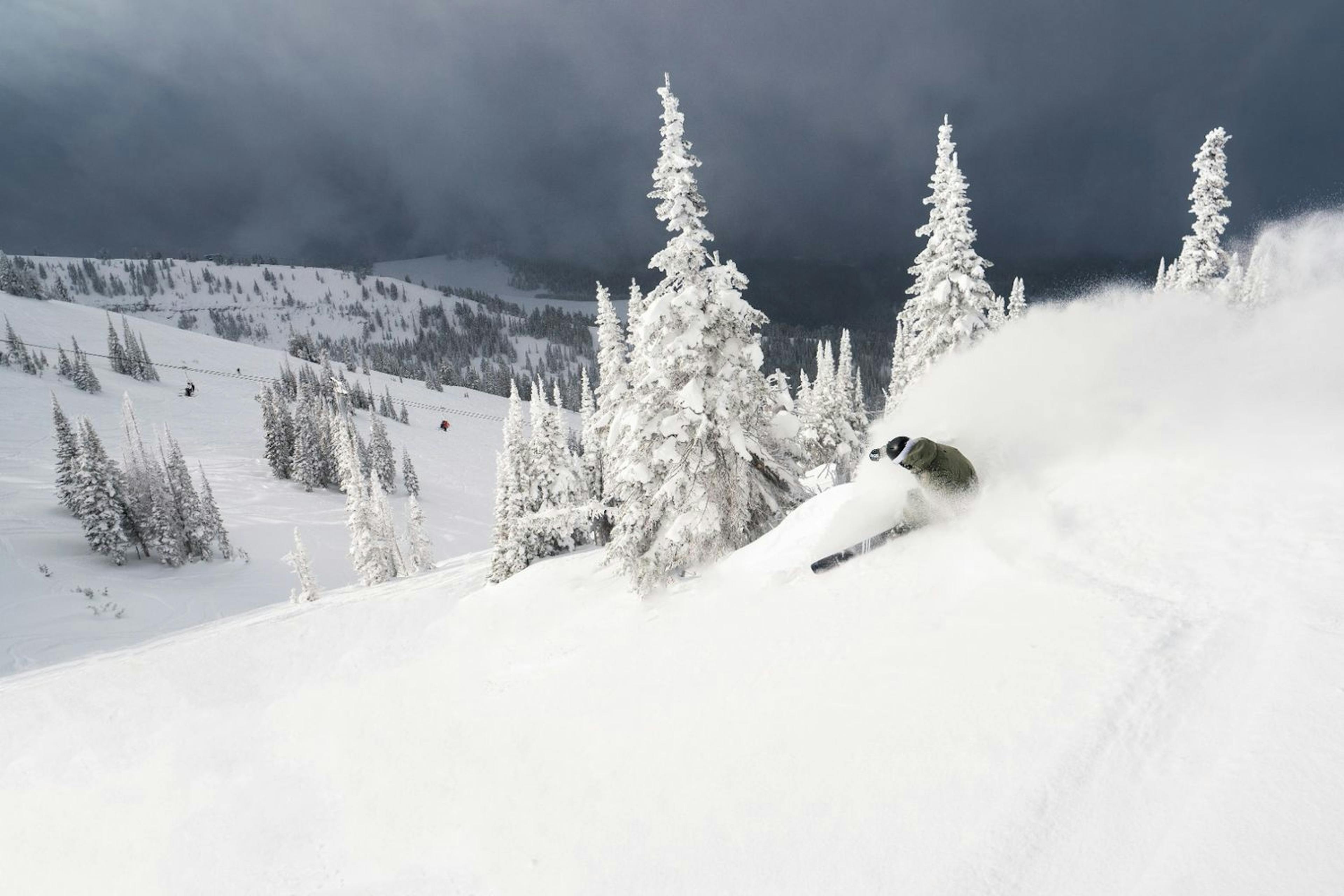 Skier at Grand Targhee Resort.