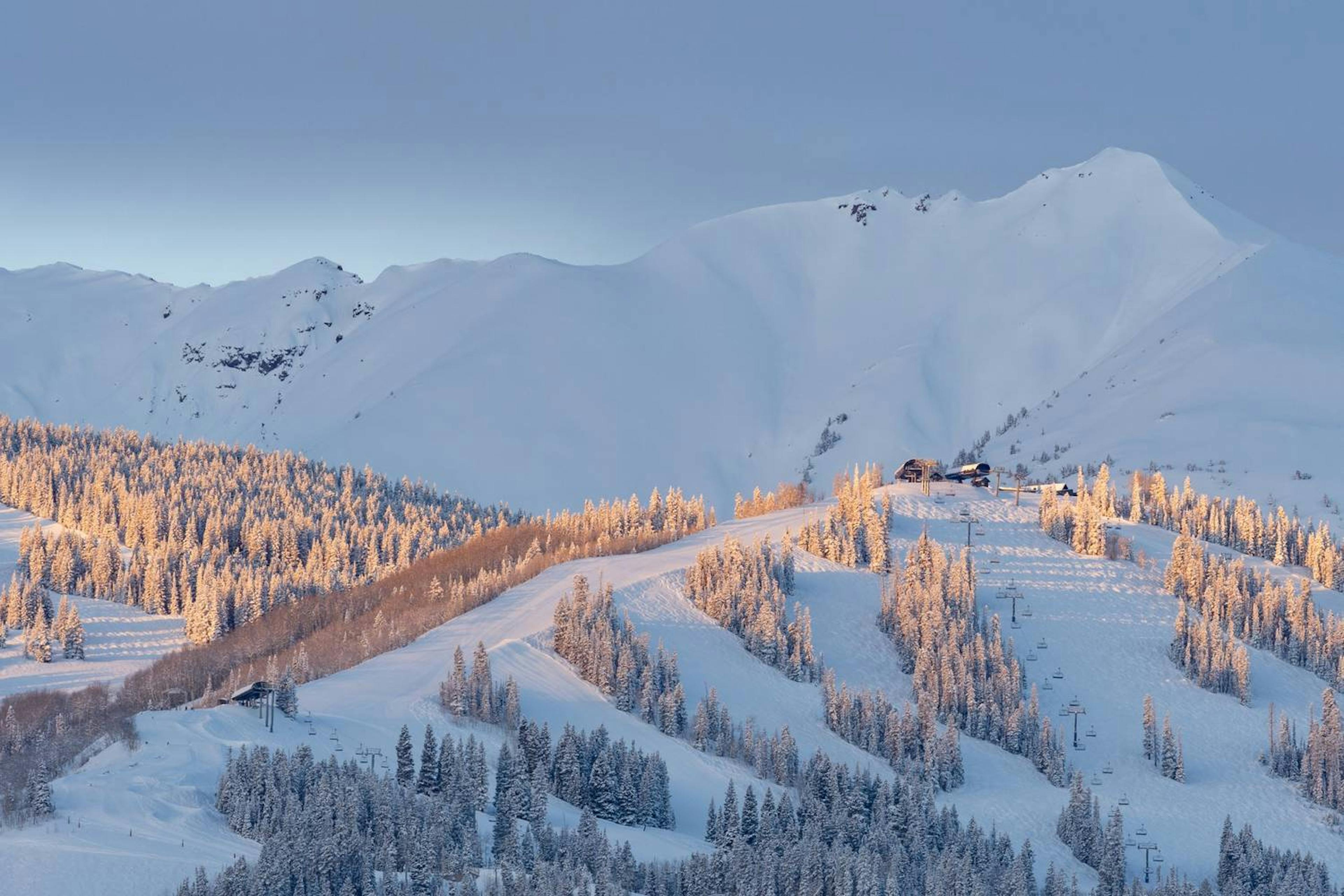 aerial shot of aspen snowmass