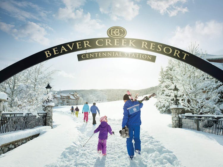 Walking into Centennial Station at Beaver Creek Resort 