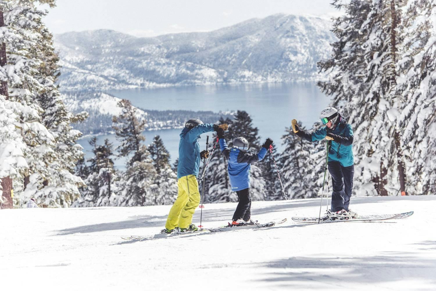 Family skiing at Northstar Resort