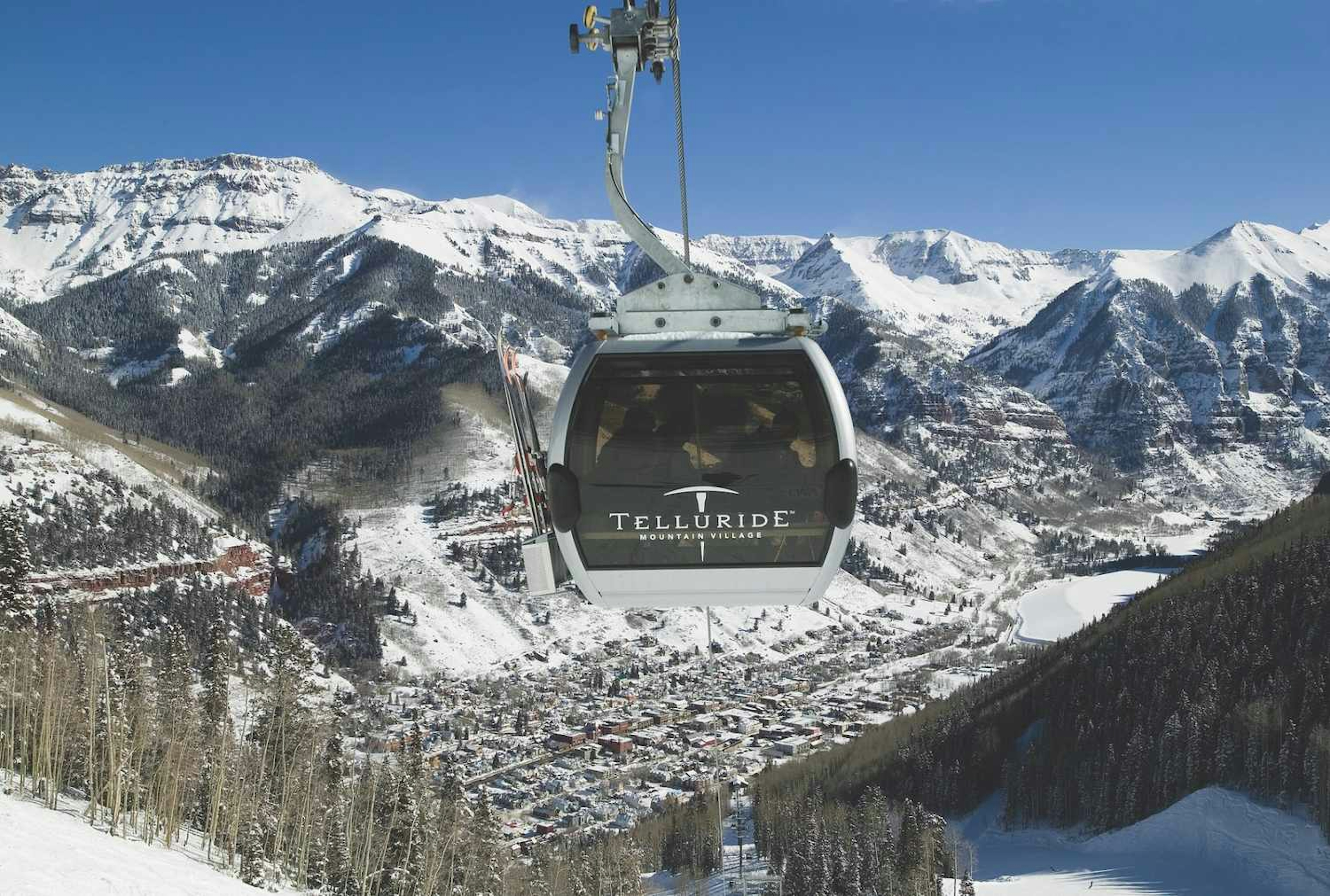 The gondola at Telluride Ski Resort.