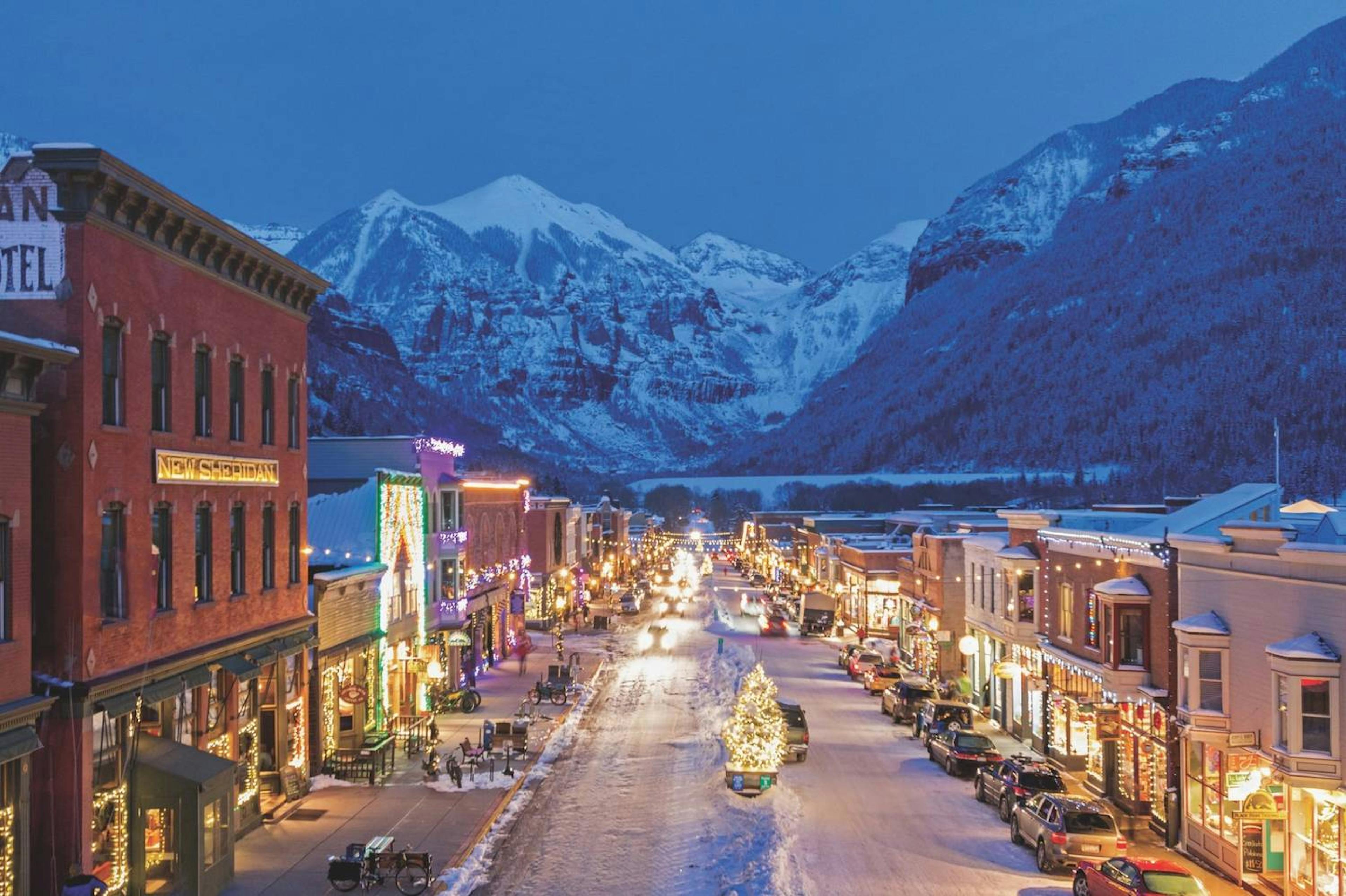 An overlook of the town of Telluride