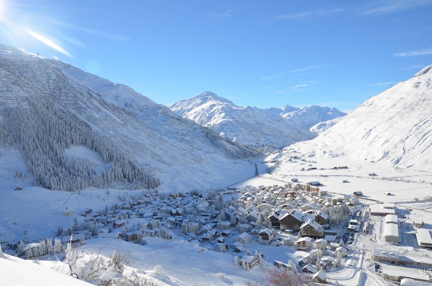Quaint village in Andermatt.