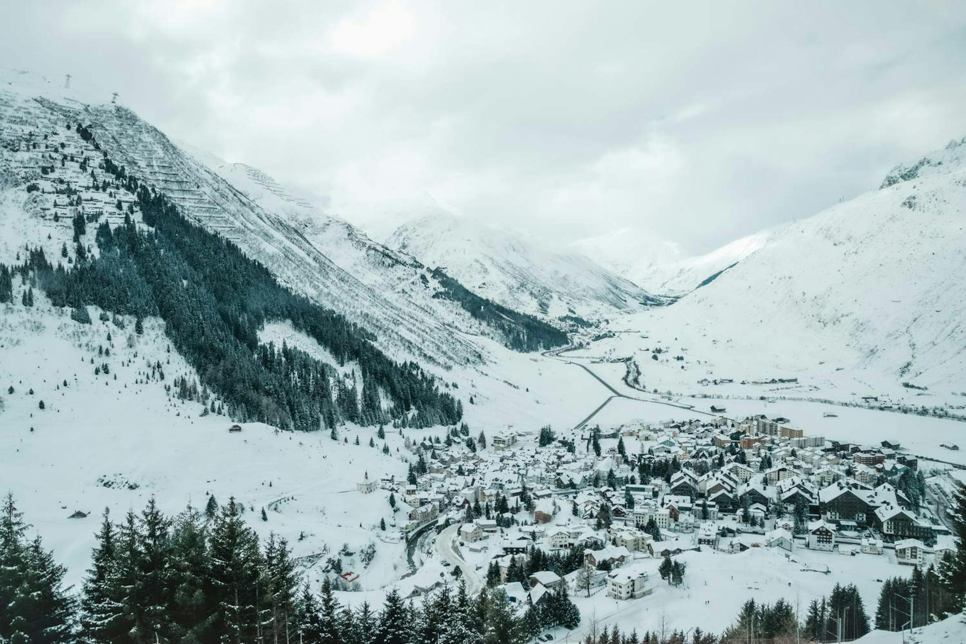 Swiss village of Andermatt.