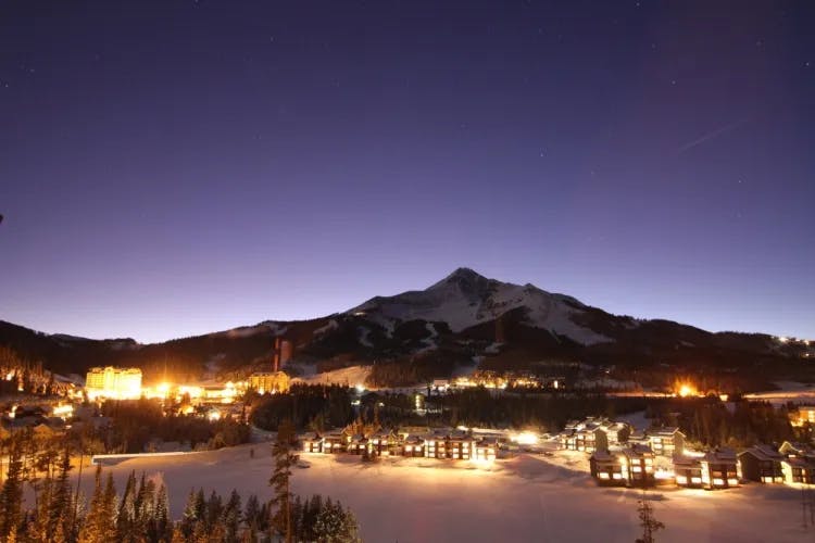 Village at Big Sky at night