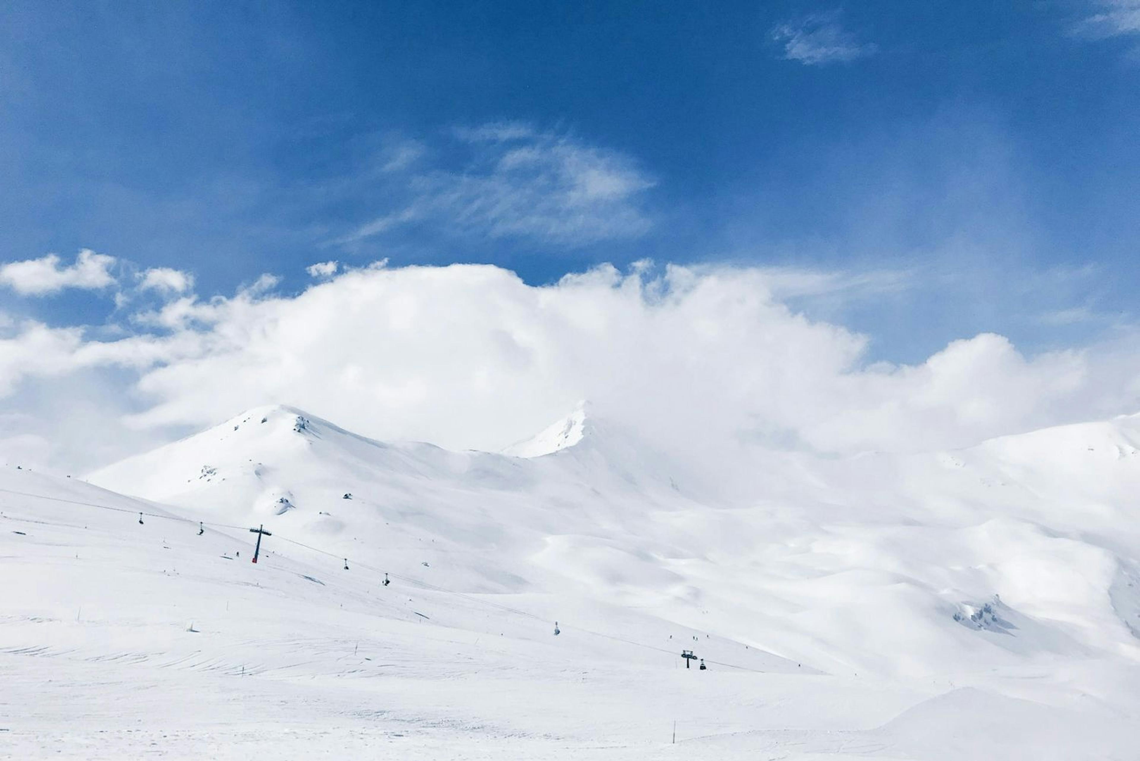 Sky and snow in Livigno.