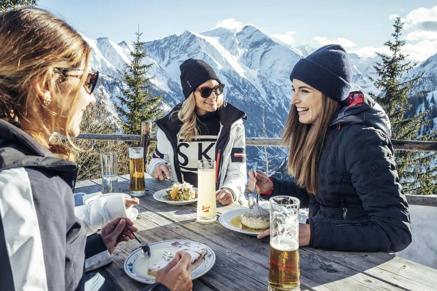 Gourmet on-mountain dining at Zell am See.