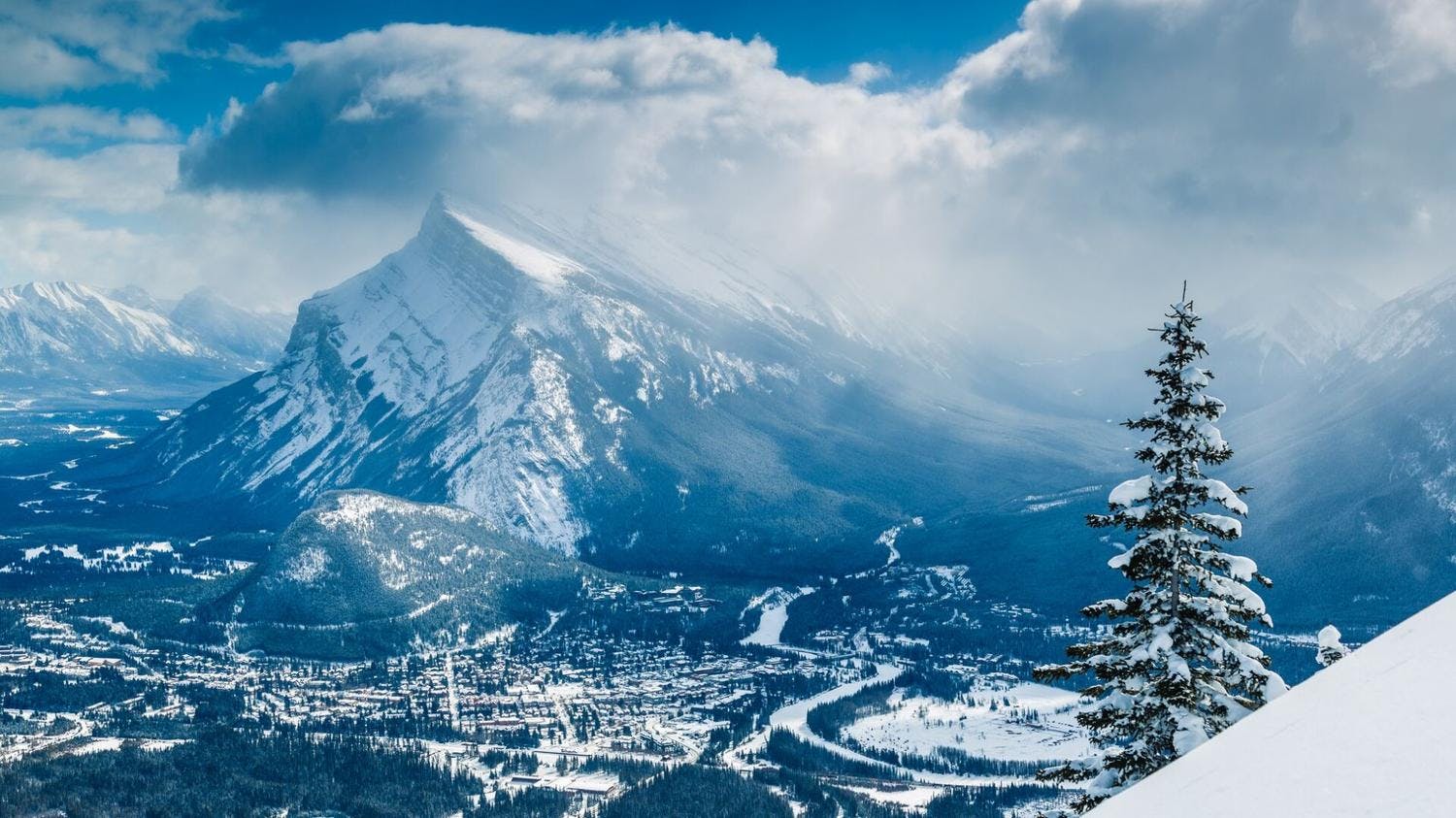 Banff Village Overlook.