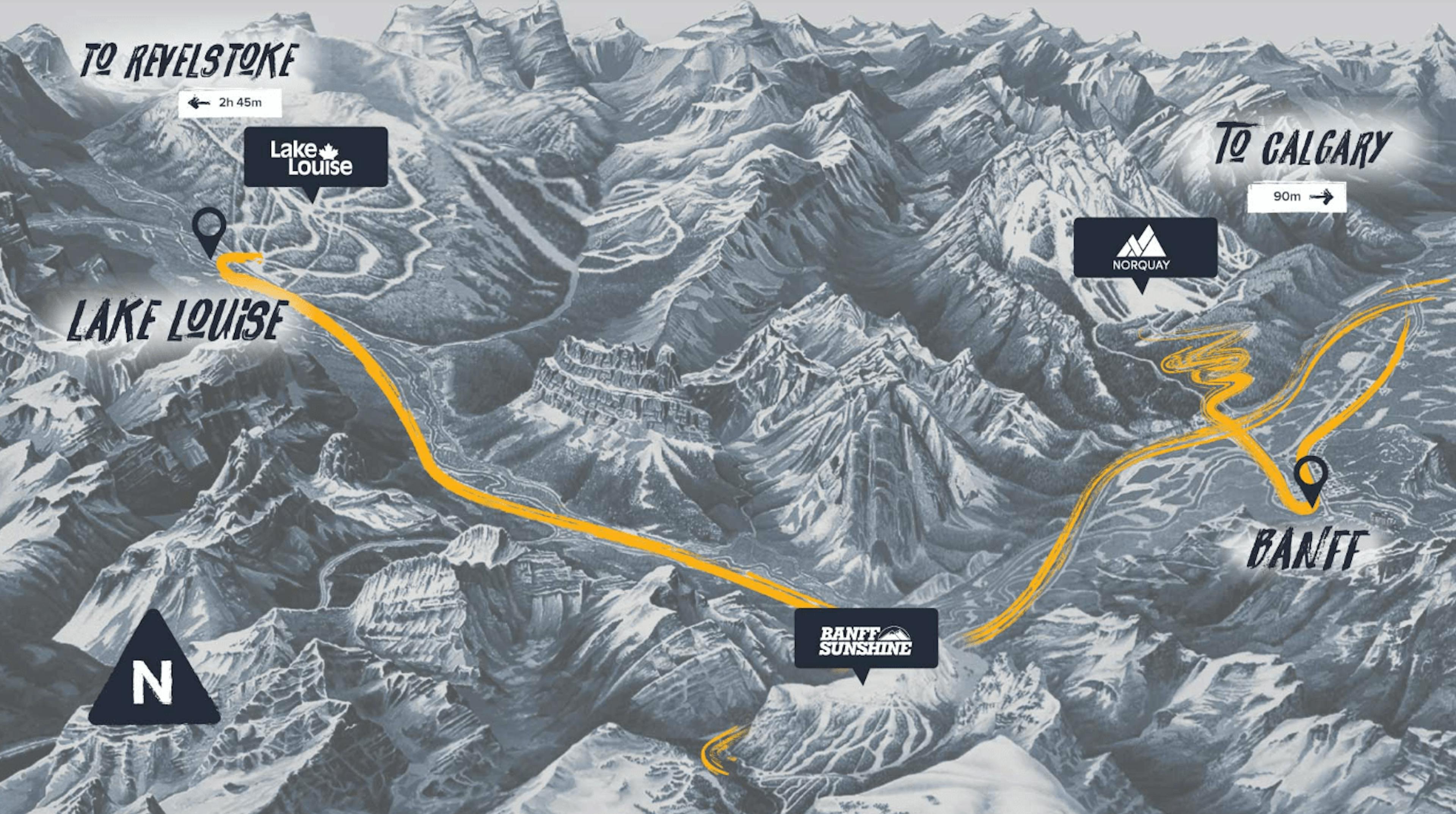 Skibig3 Resorts map.