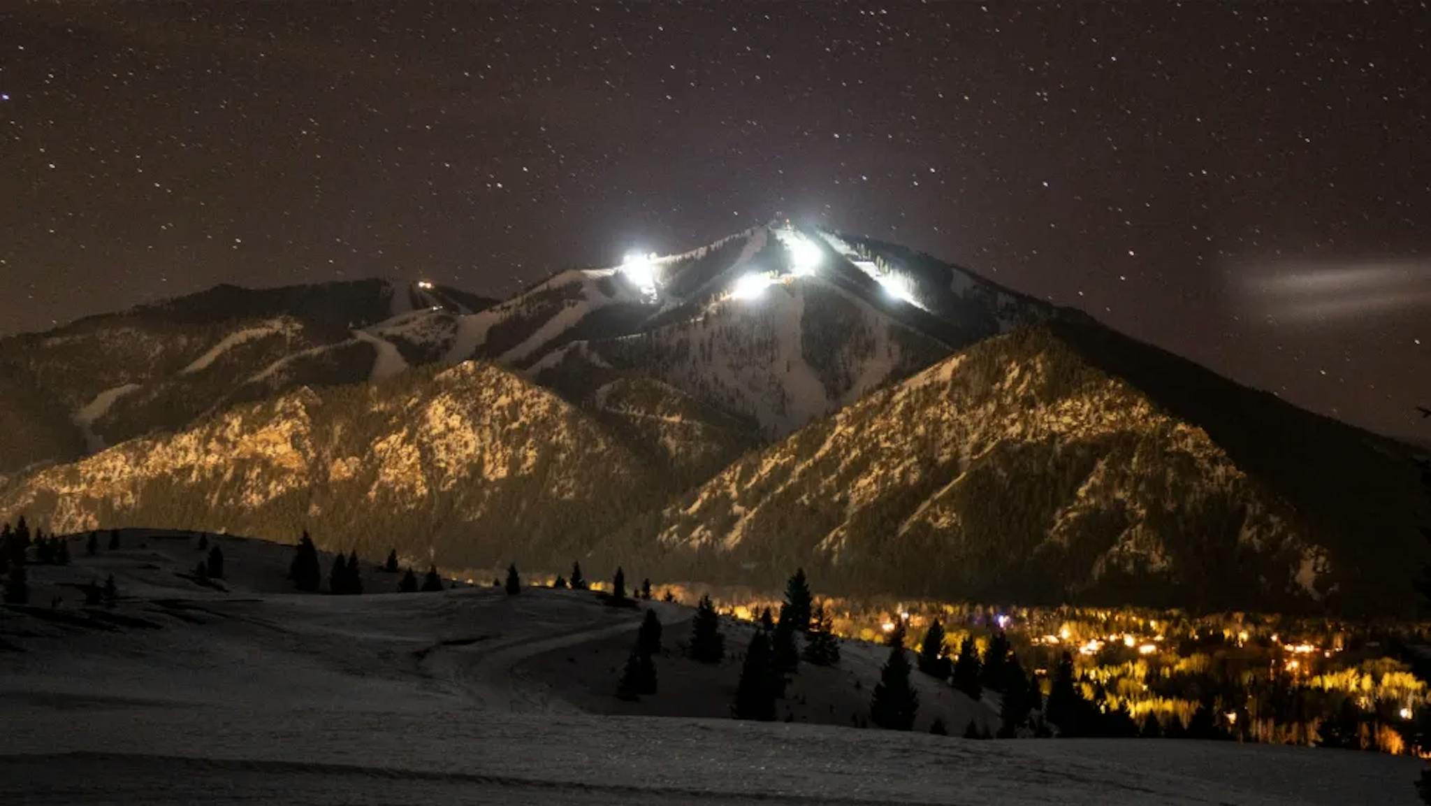 Sun Valley at night