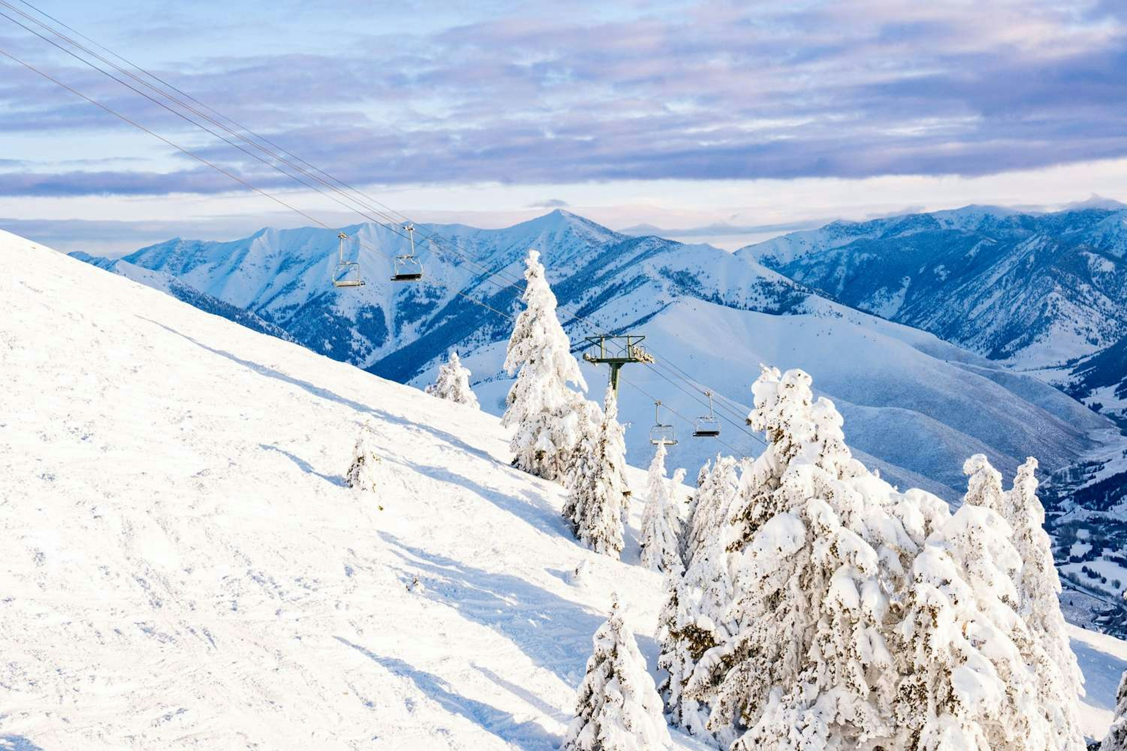 Snowy Montana ski resort