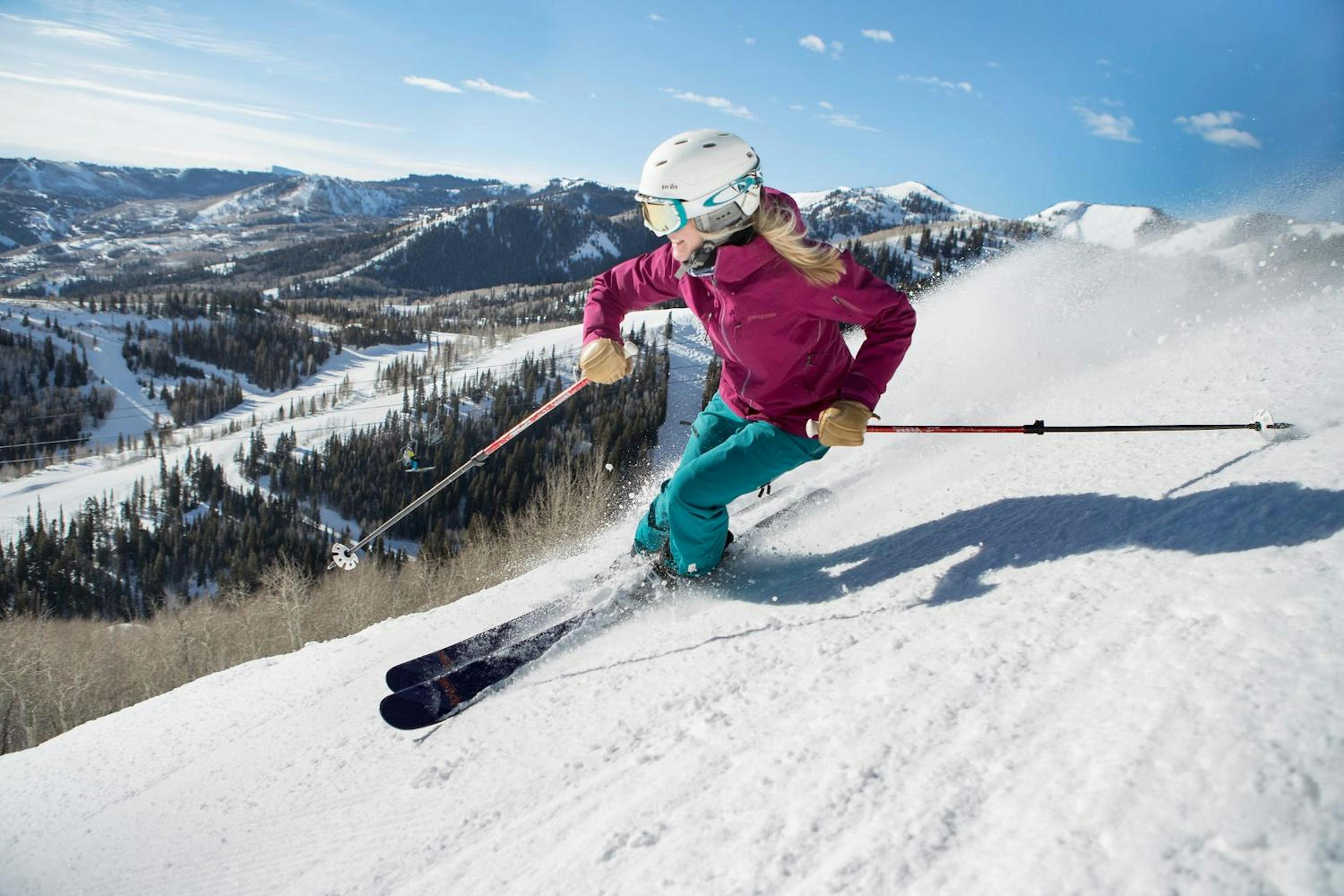 Skiing with a stunning view in Park City