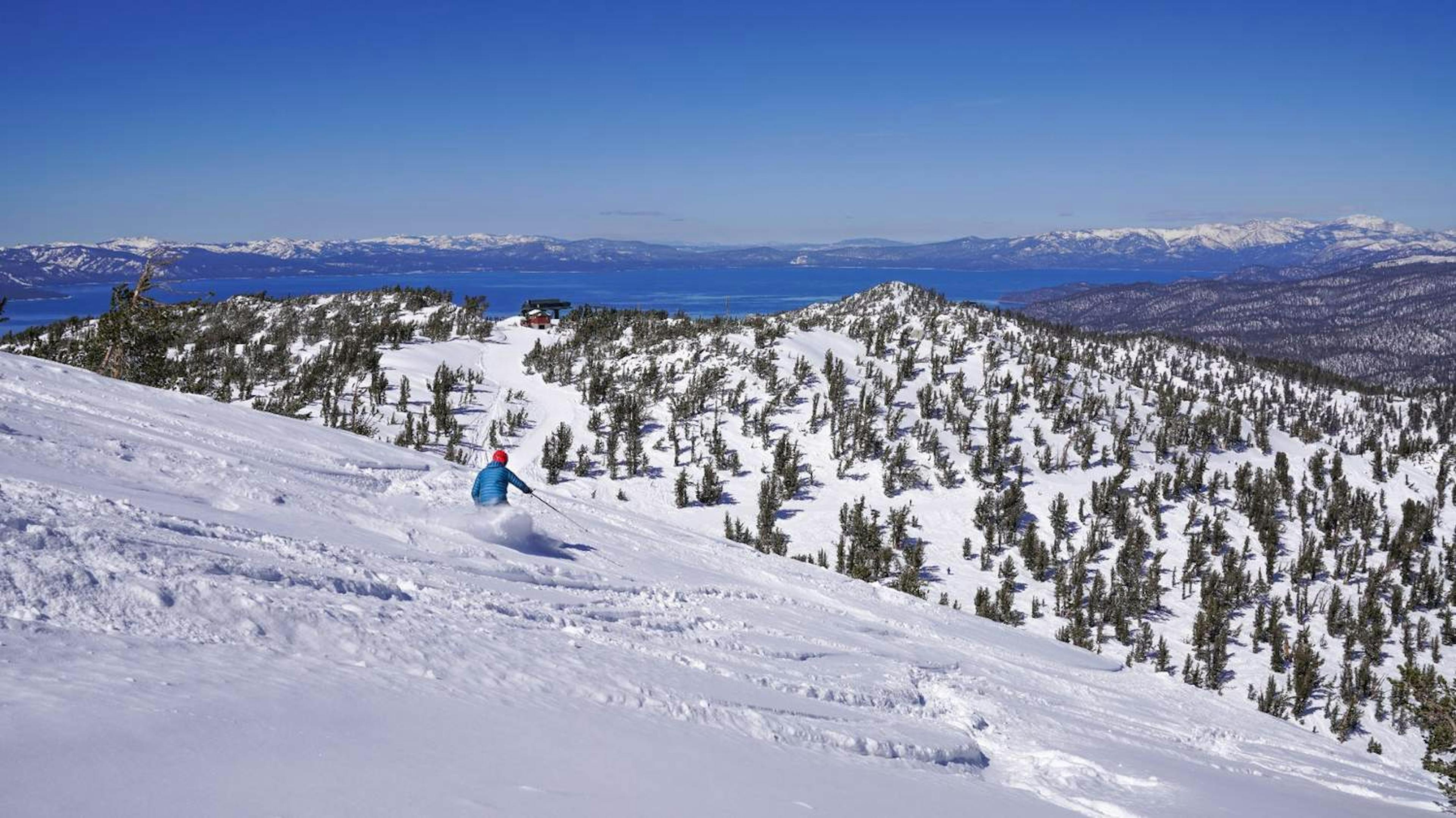 Skier skiing at Heavenly. 