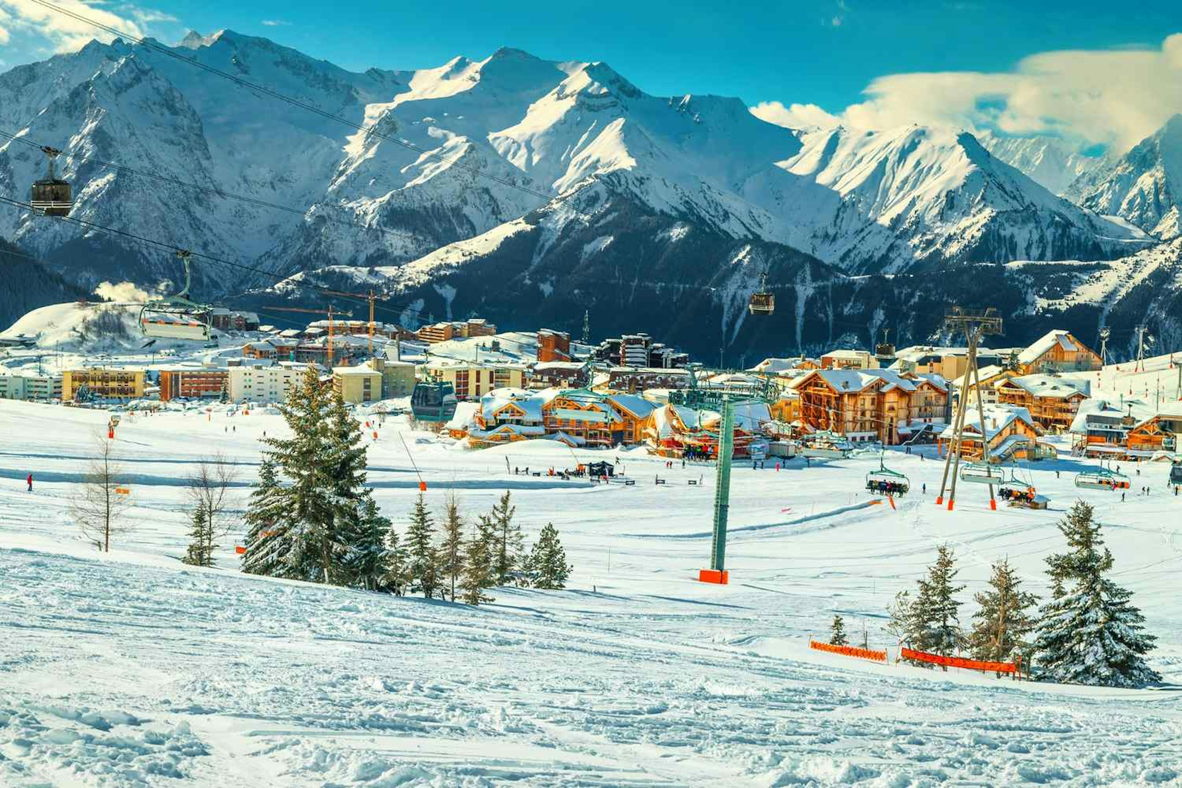 Ski area at Alpe d'Huez.