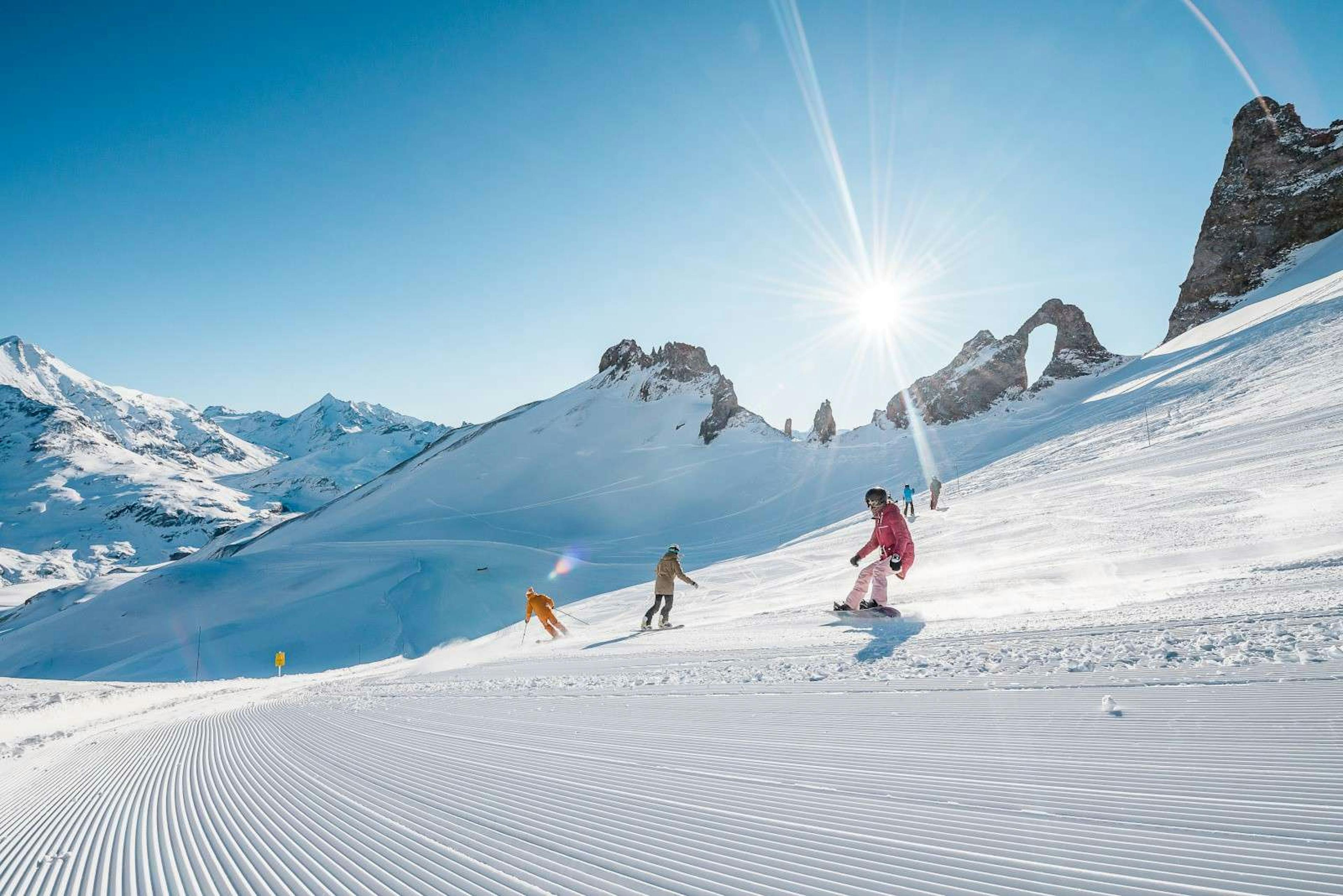 Skiing in Tignes