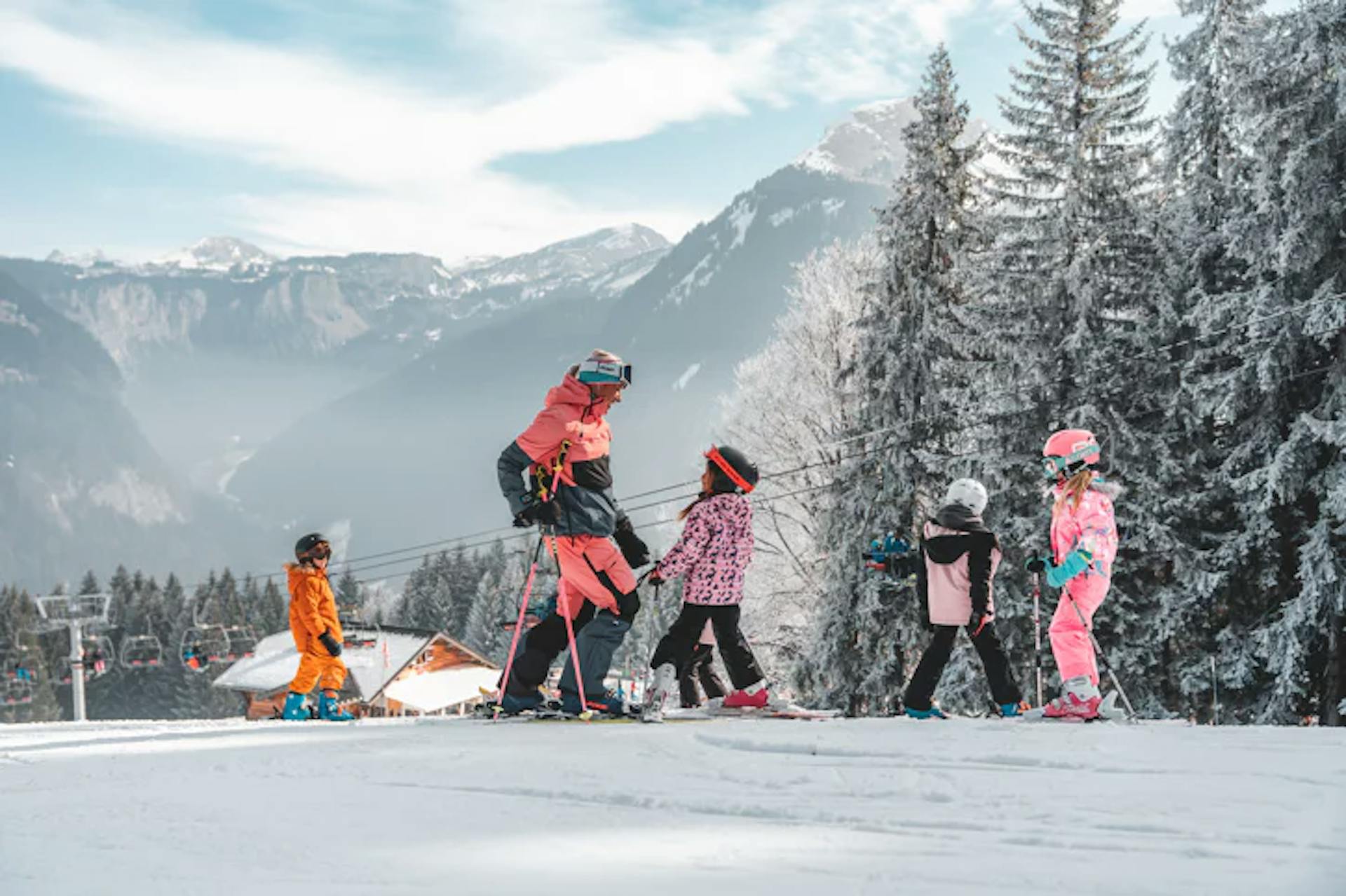 Group ski lesson at Alpe d'Huez