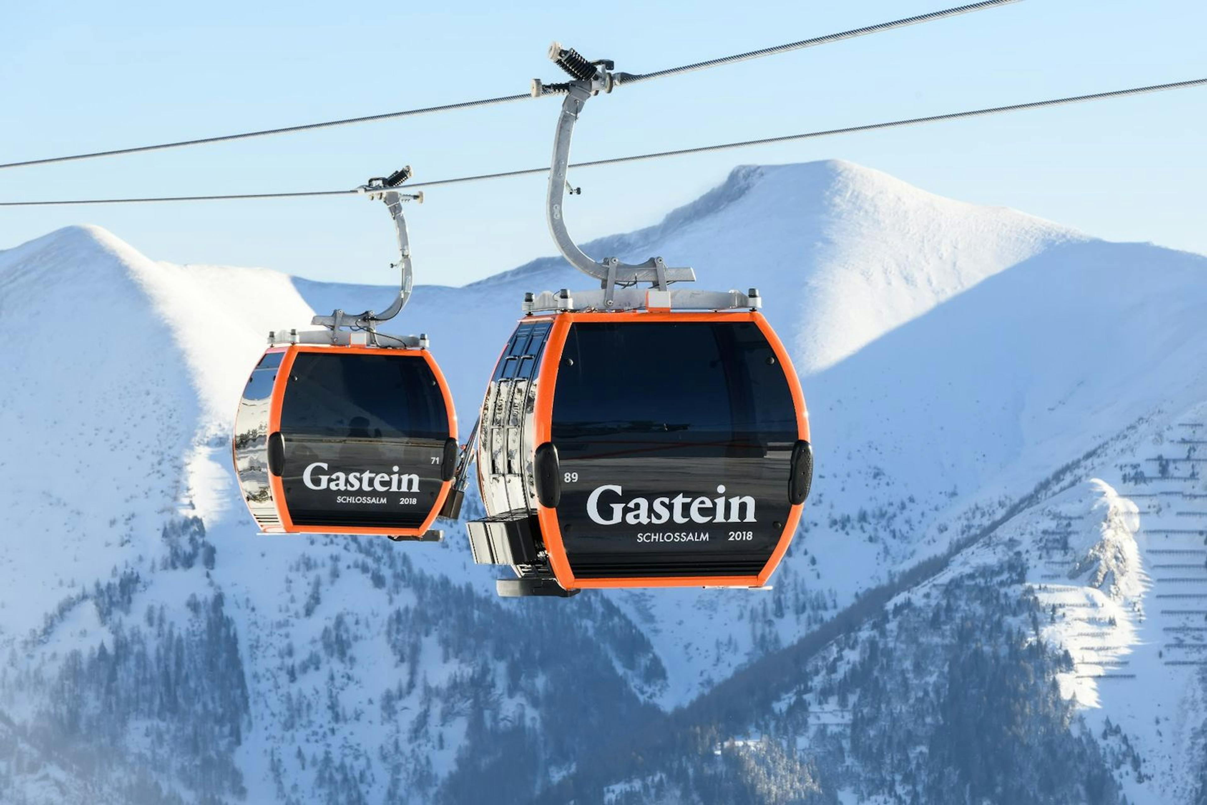 Bad Gastein cable cars running in Austria