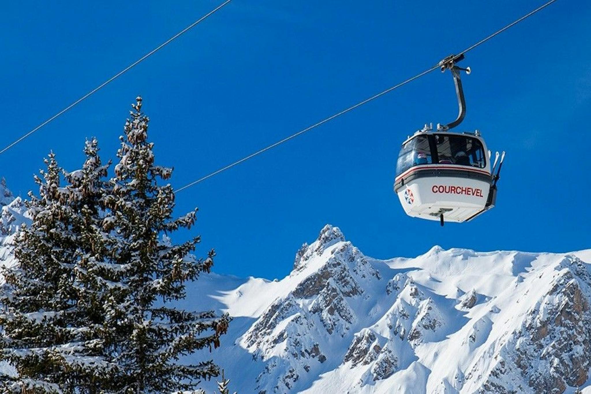 Gondola in Courchevel. 