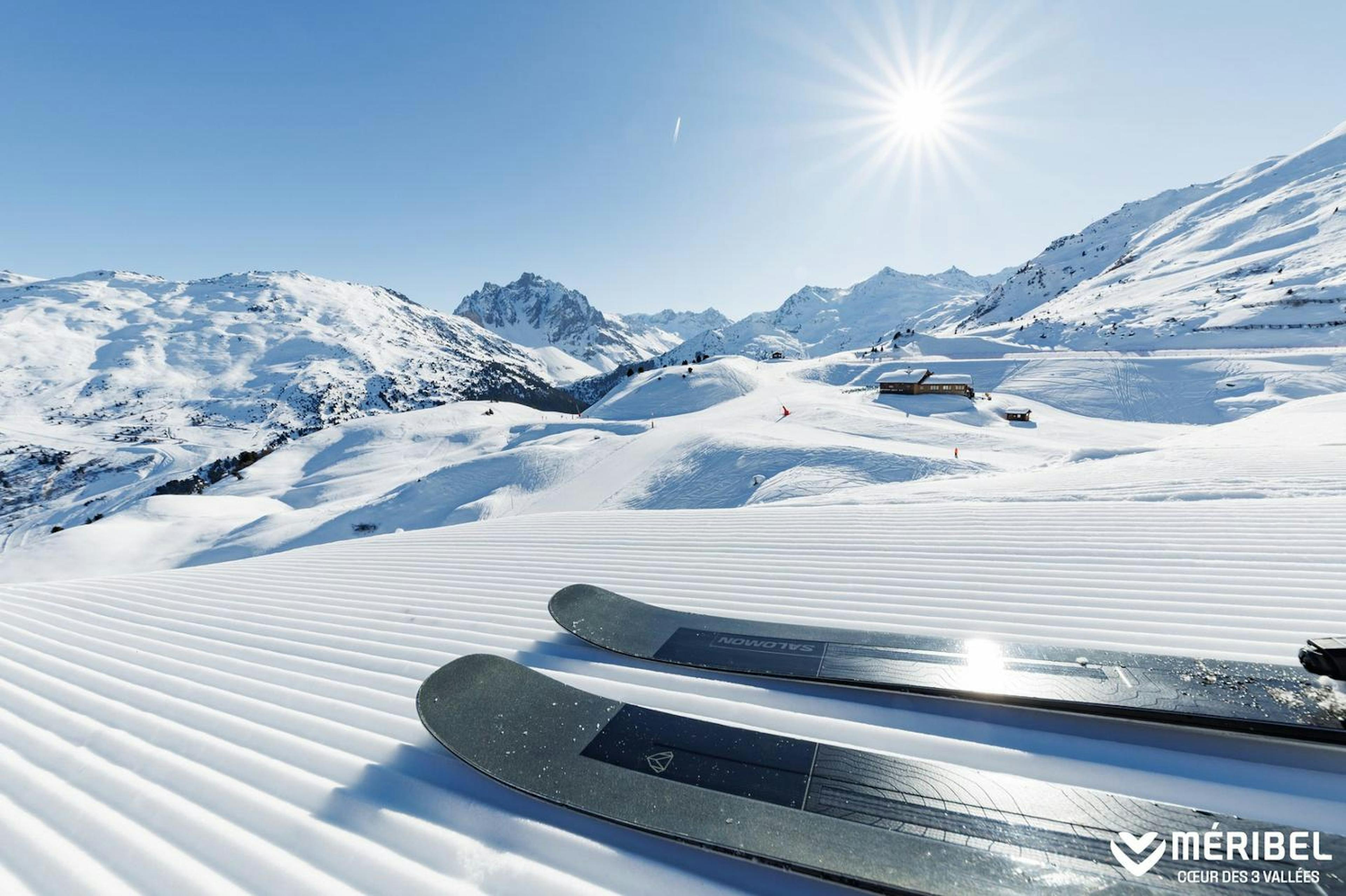 First tracks at Méribel