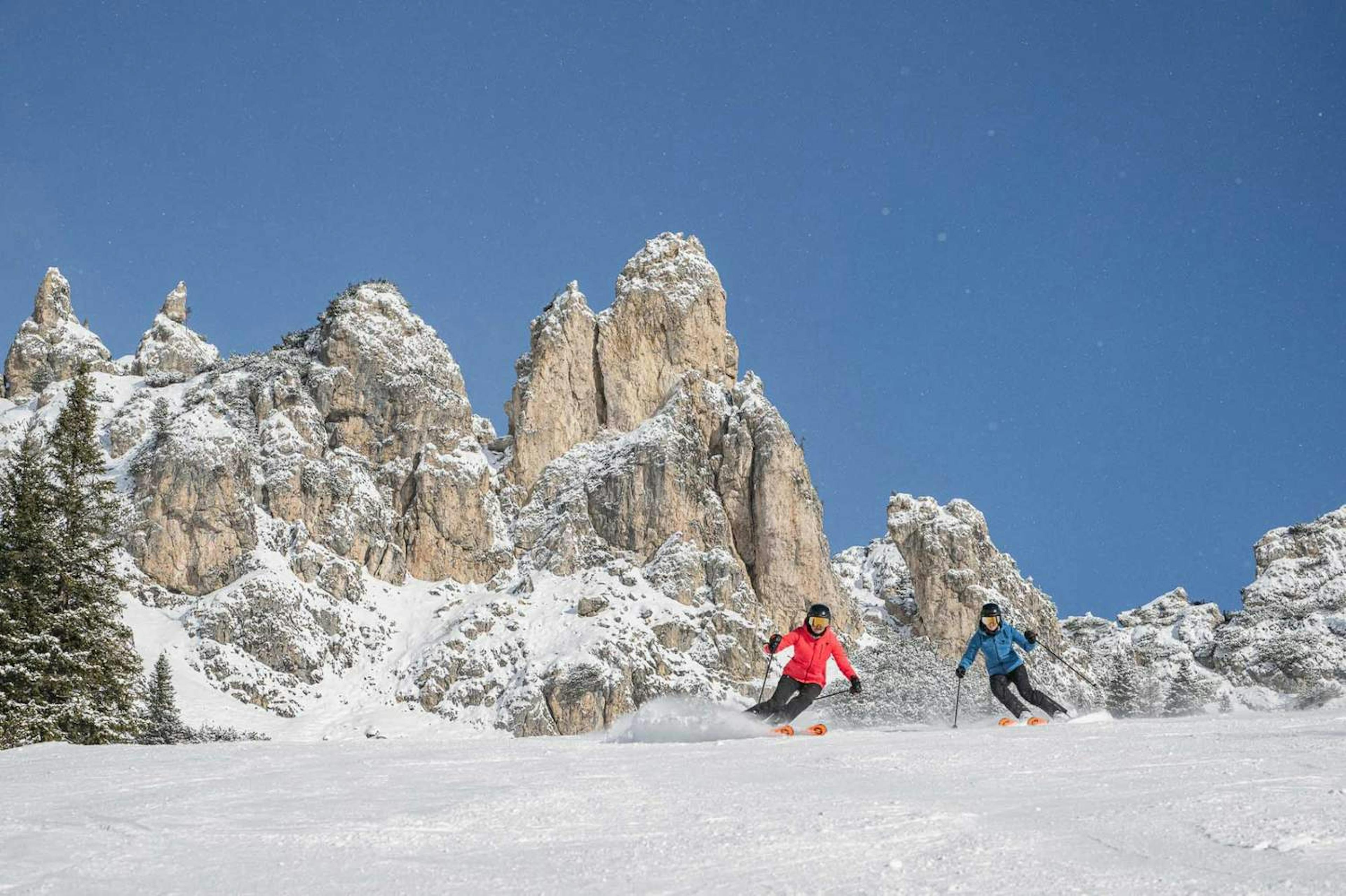  Skiing in Arabba Marmolada in Italy