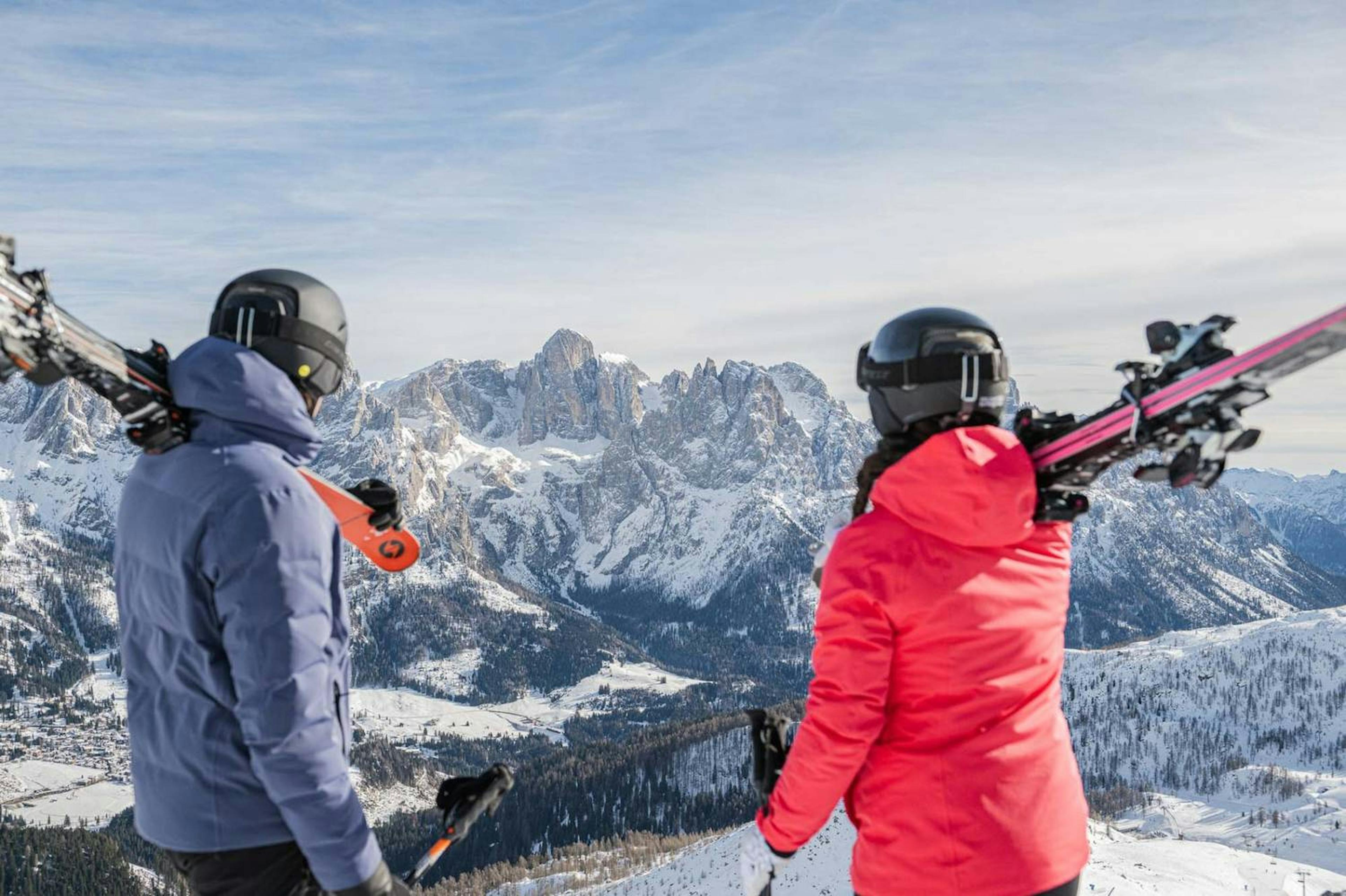 Taking in the views at Arabba Marmolada in Italy