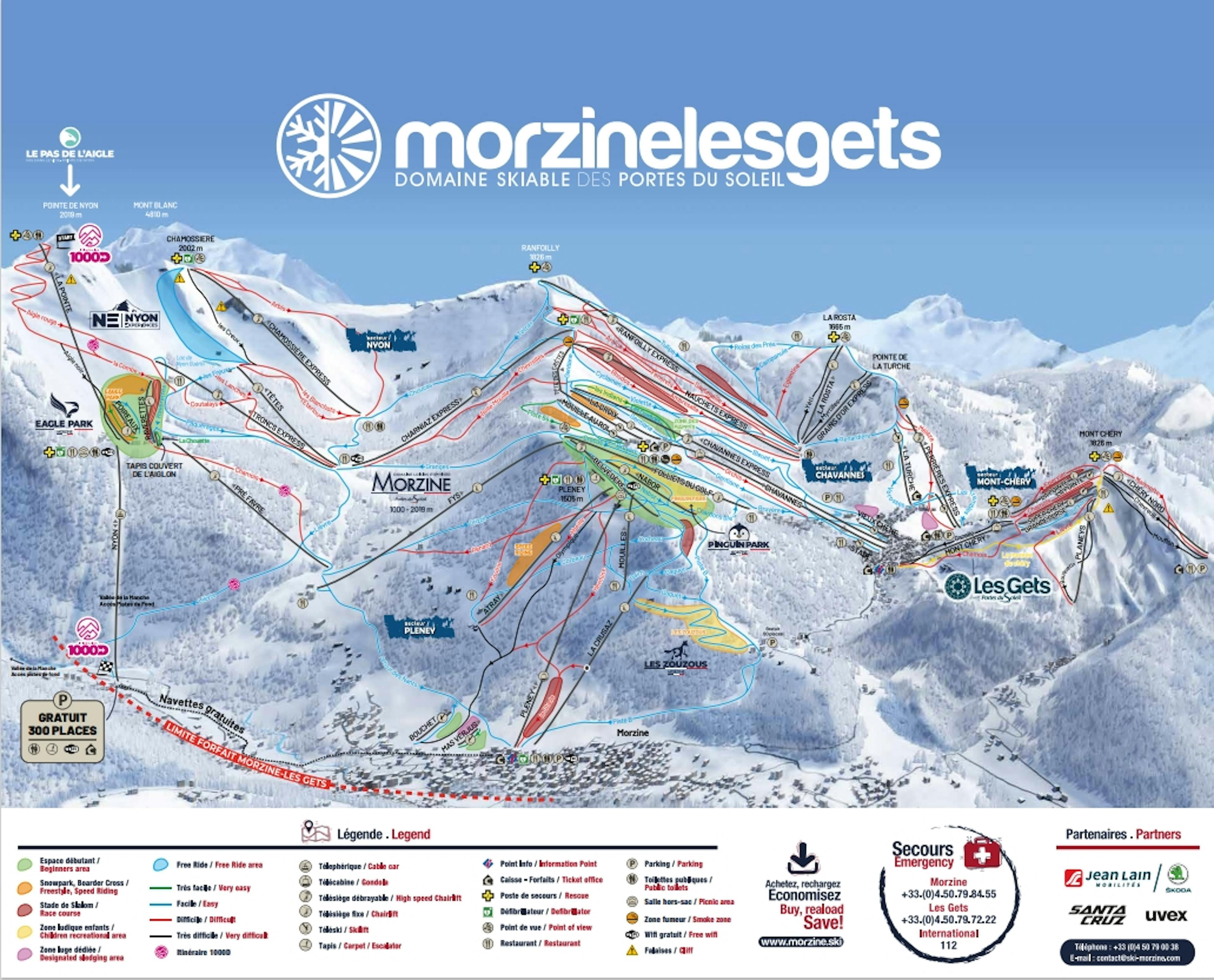 Morzine Les Gets trail map