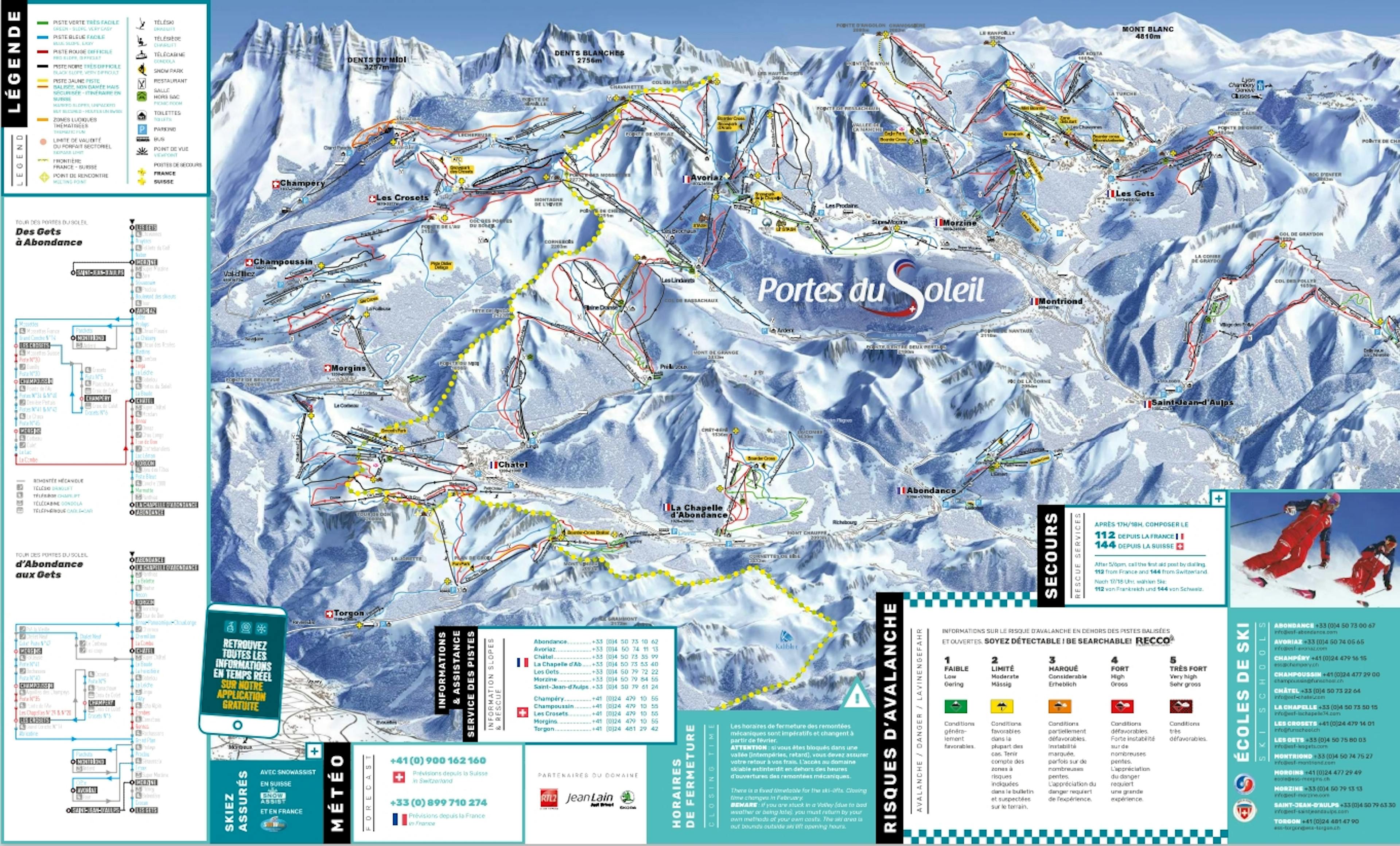 Portes du Soleil area map