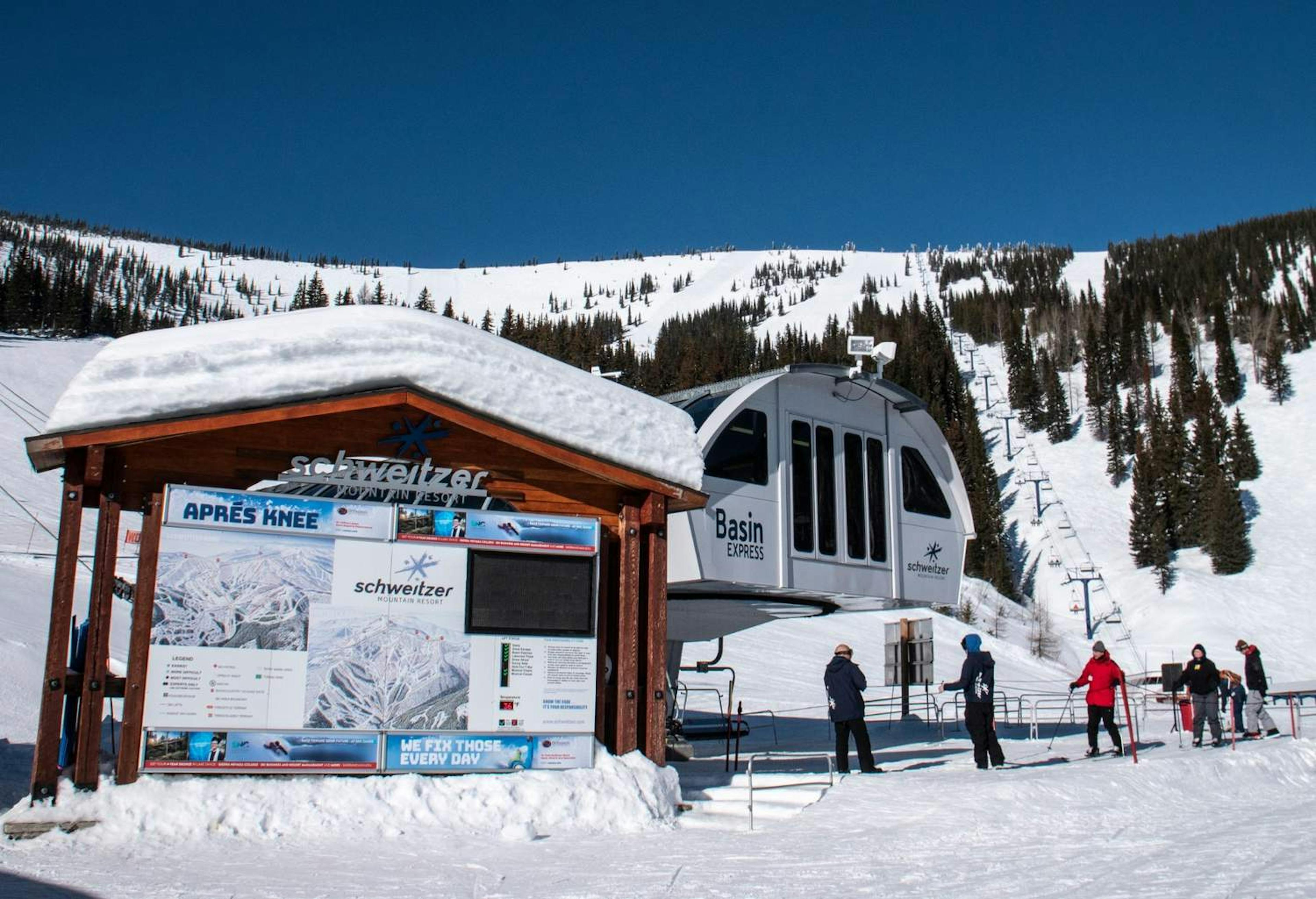 Basin Express chairlift at Schweitzer Mountain Resort