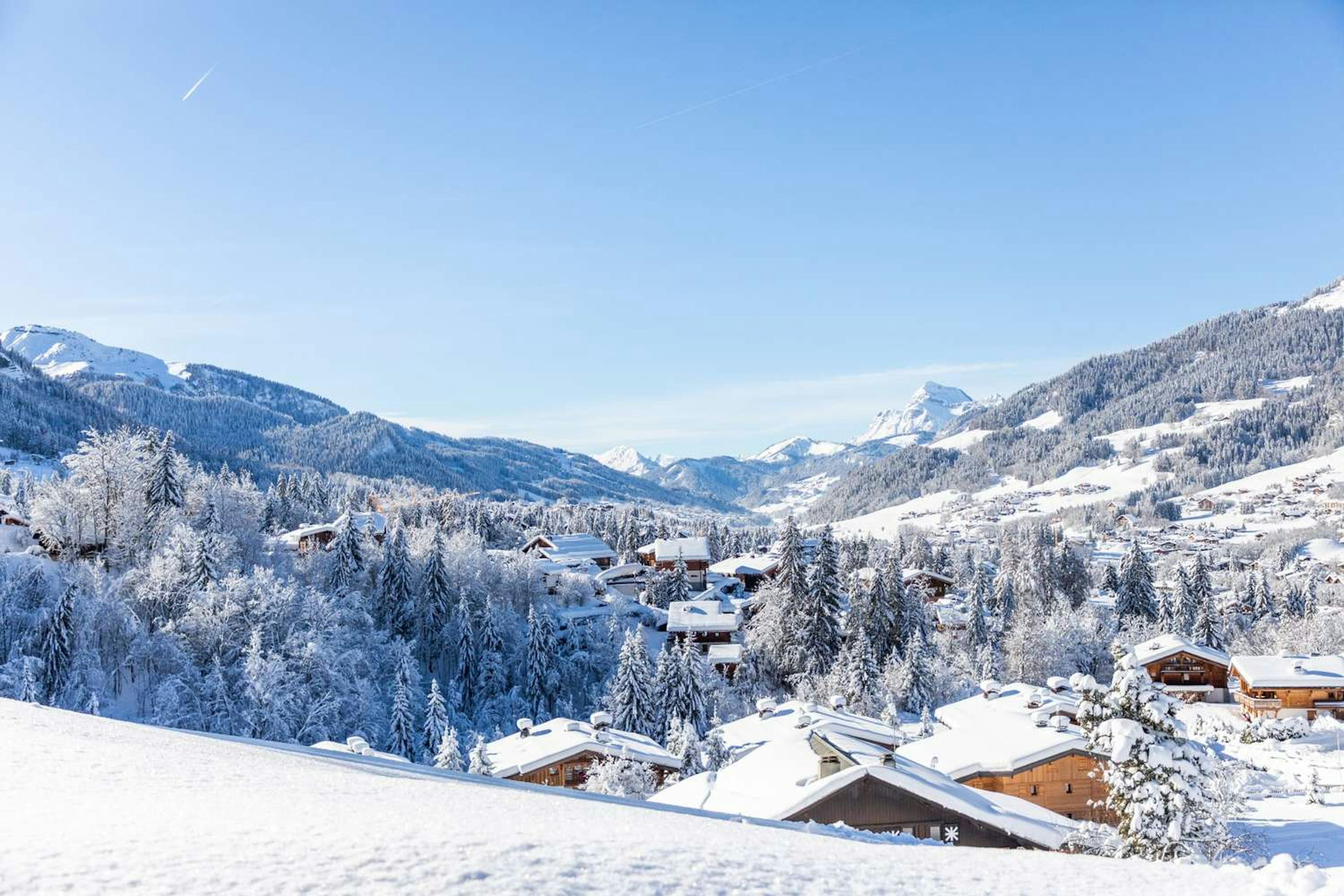 Scenic view of Megève