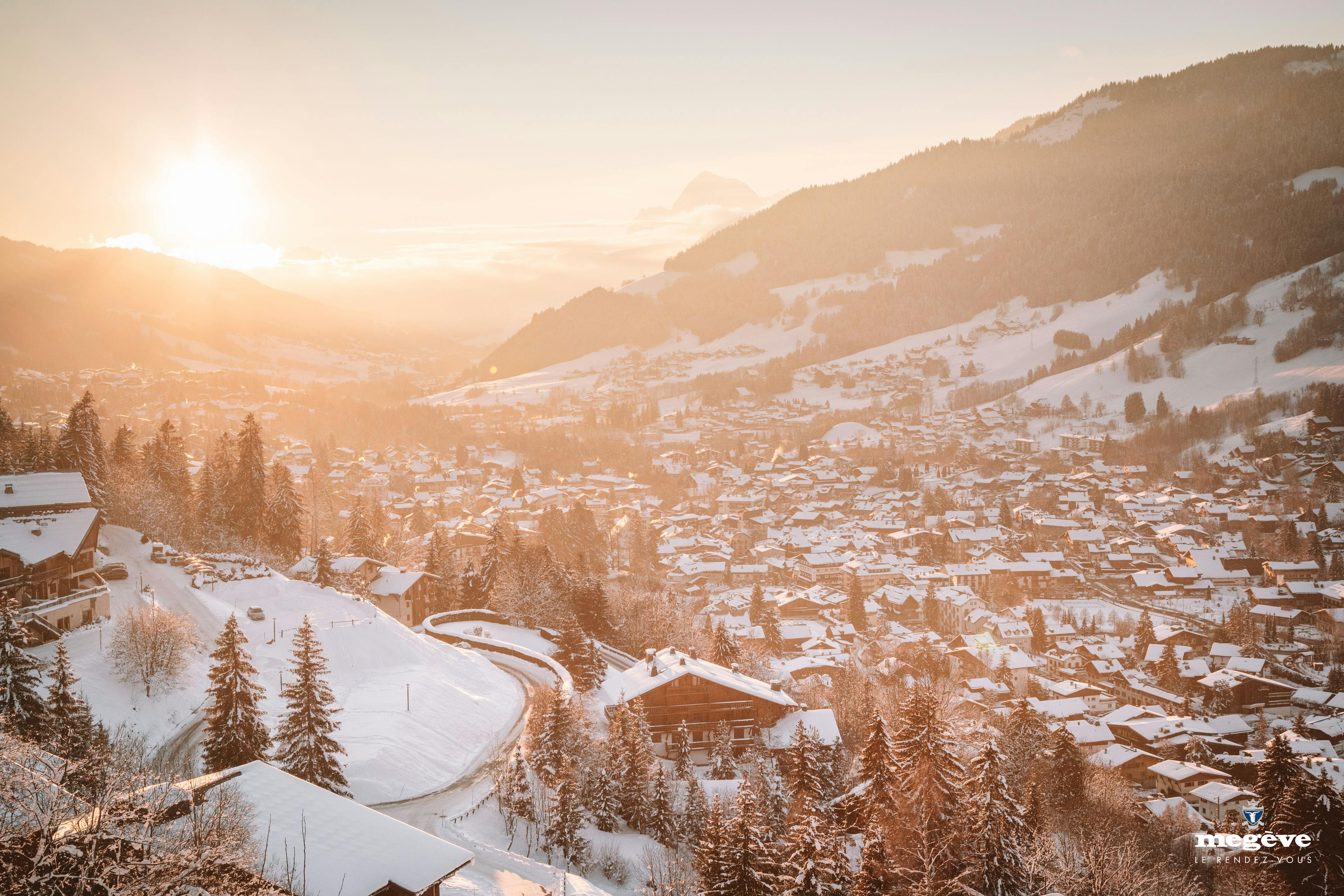 Scenic view of Megève Village