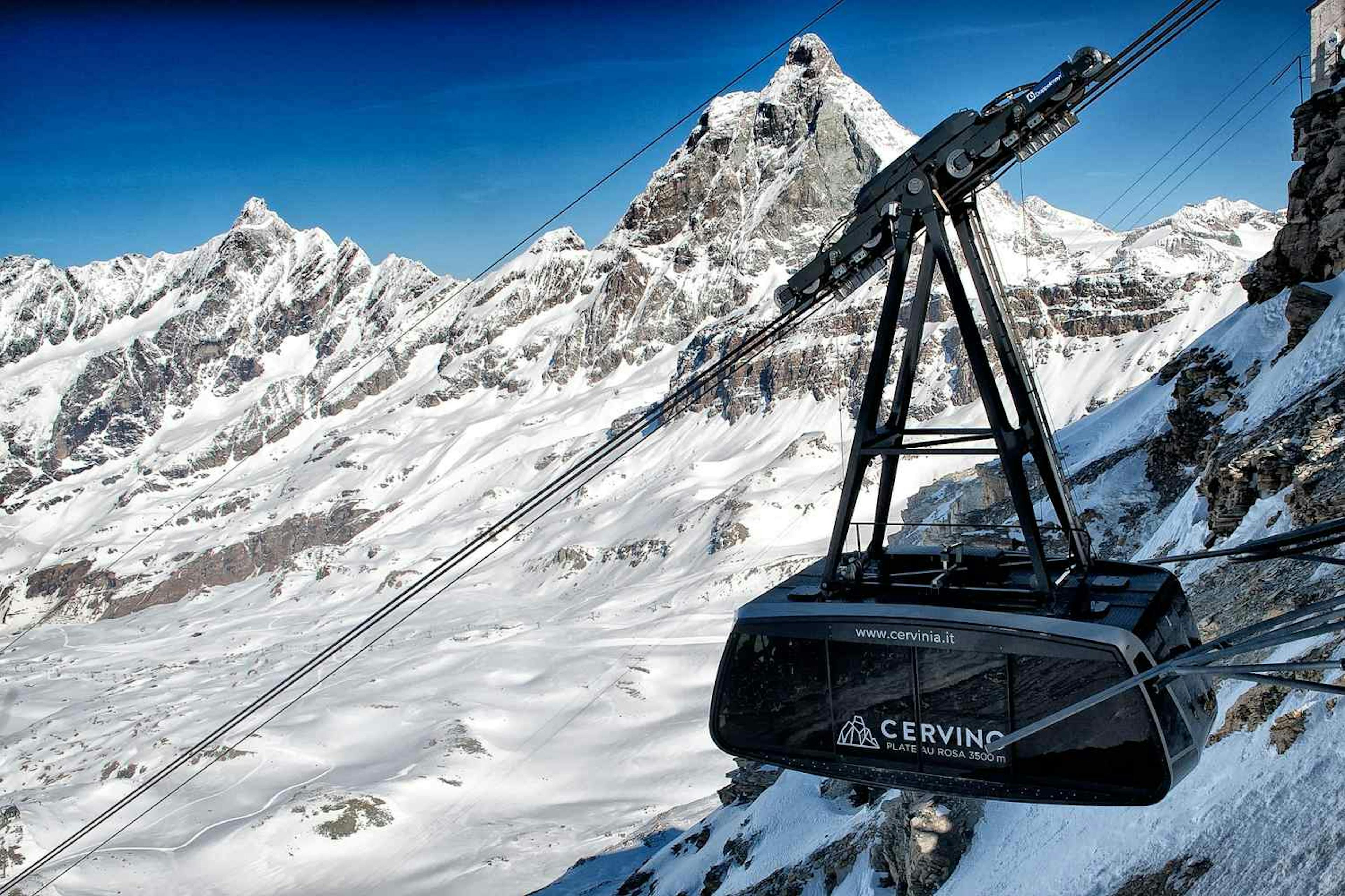 Tram at Cervinia, Italy. 