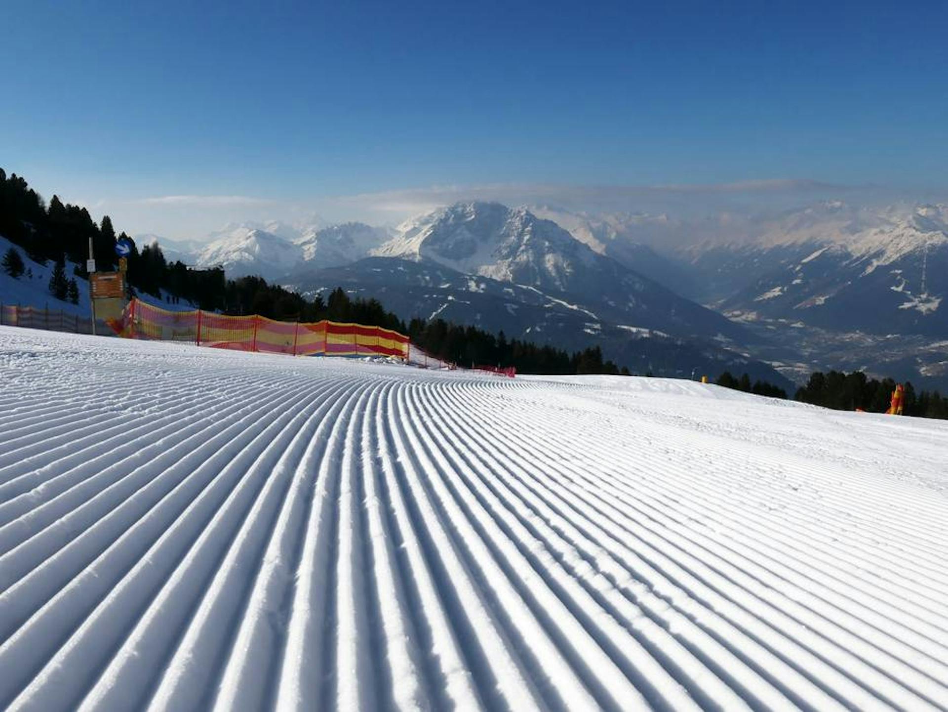 Fresh corduroy at Igls Ski Resort