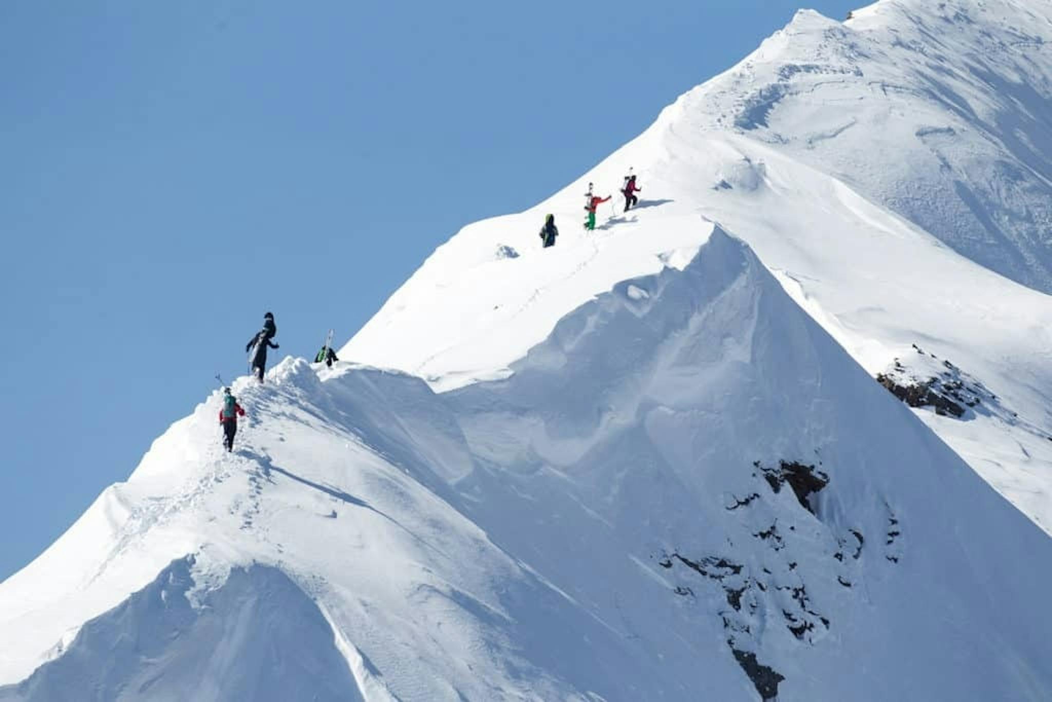 Off-piste skiing at Bormio, Italy