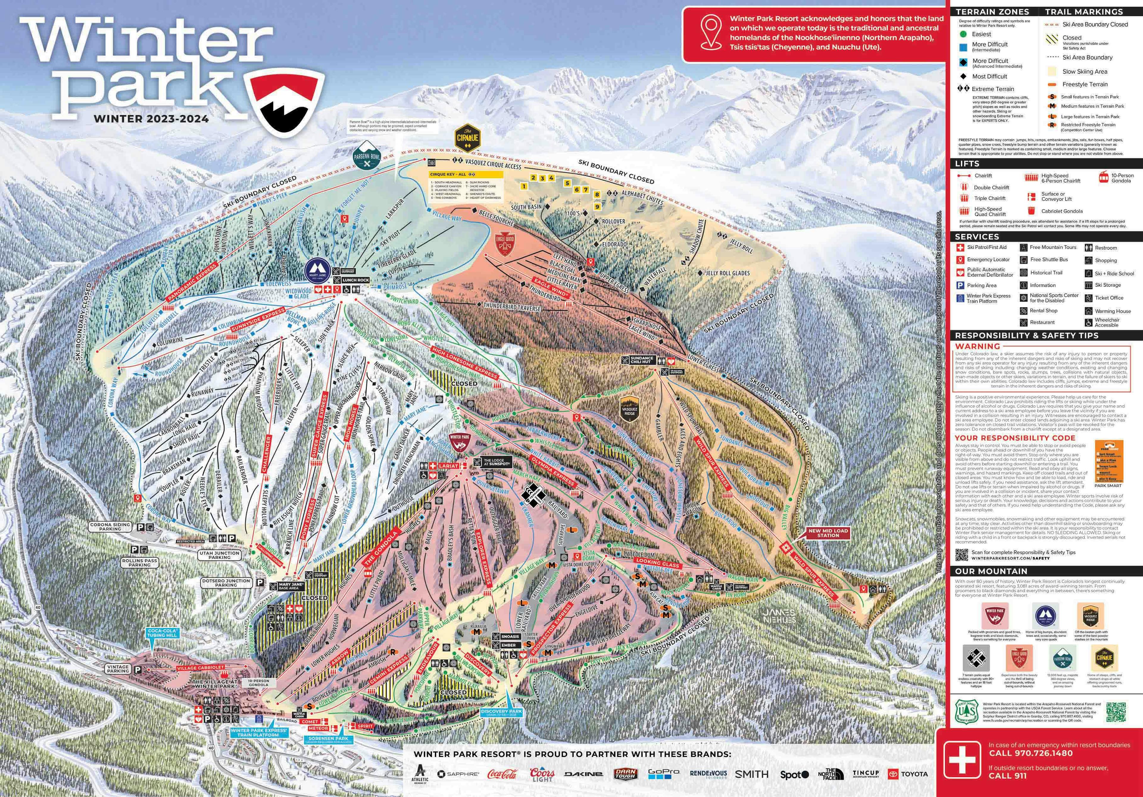 Winter Park Trail map.