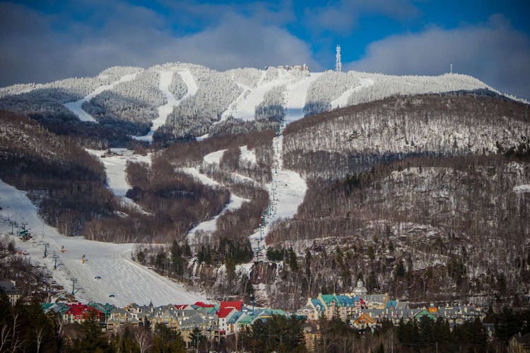 Mont Tremblant ski trail and village overview