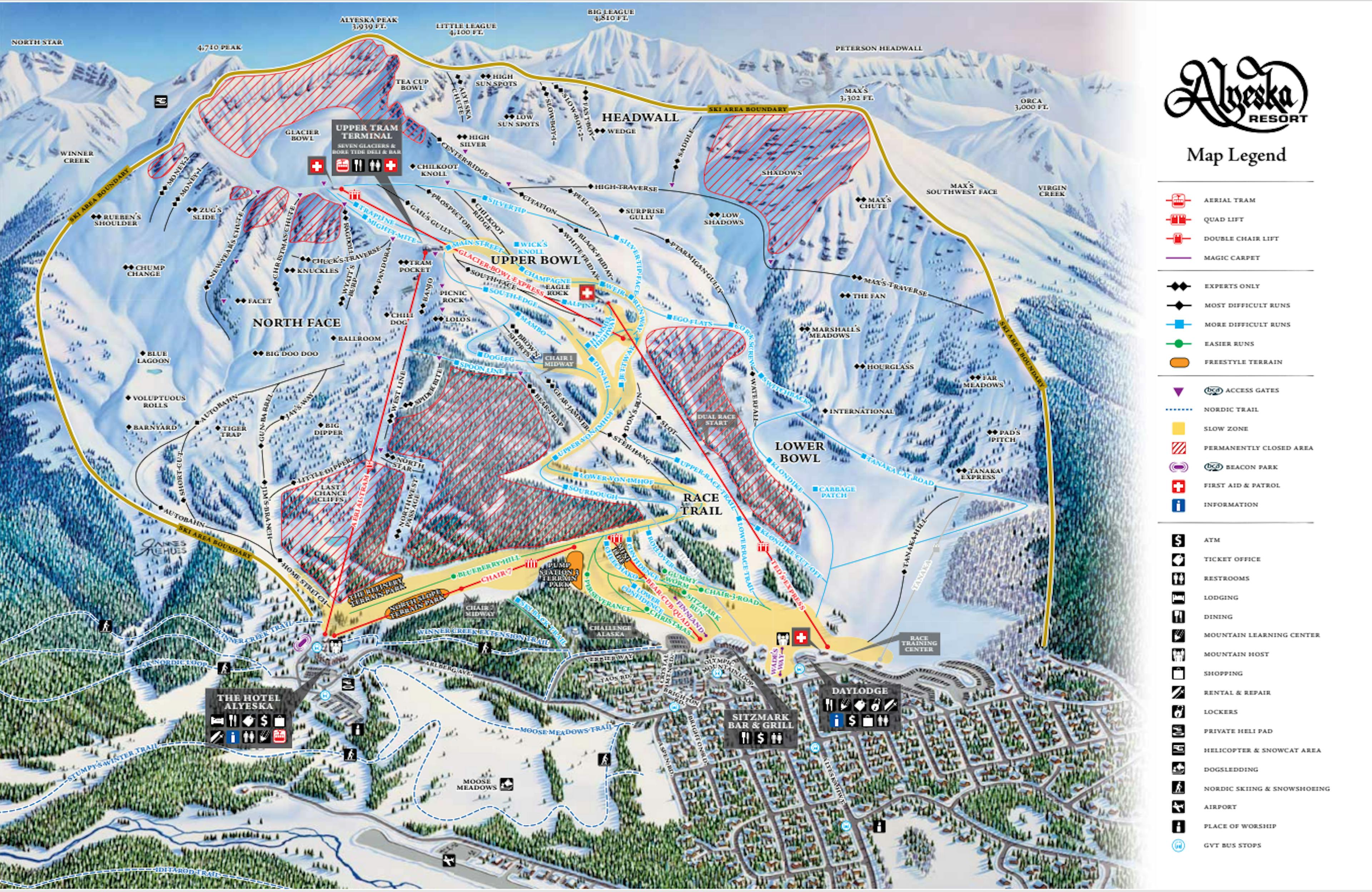 Alyeska trail map