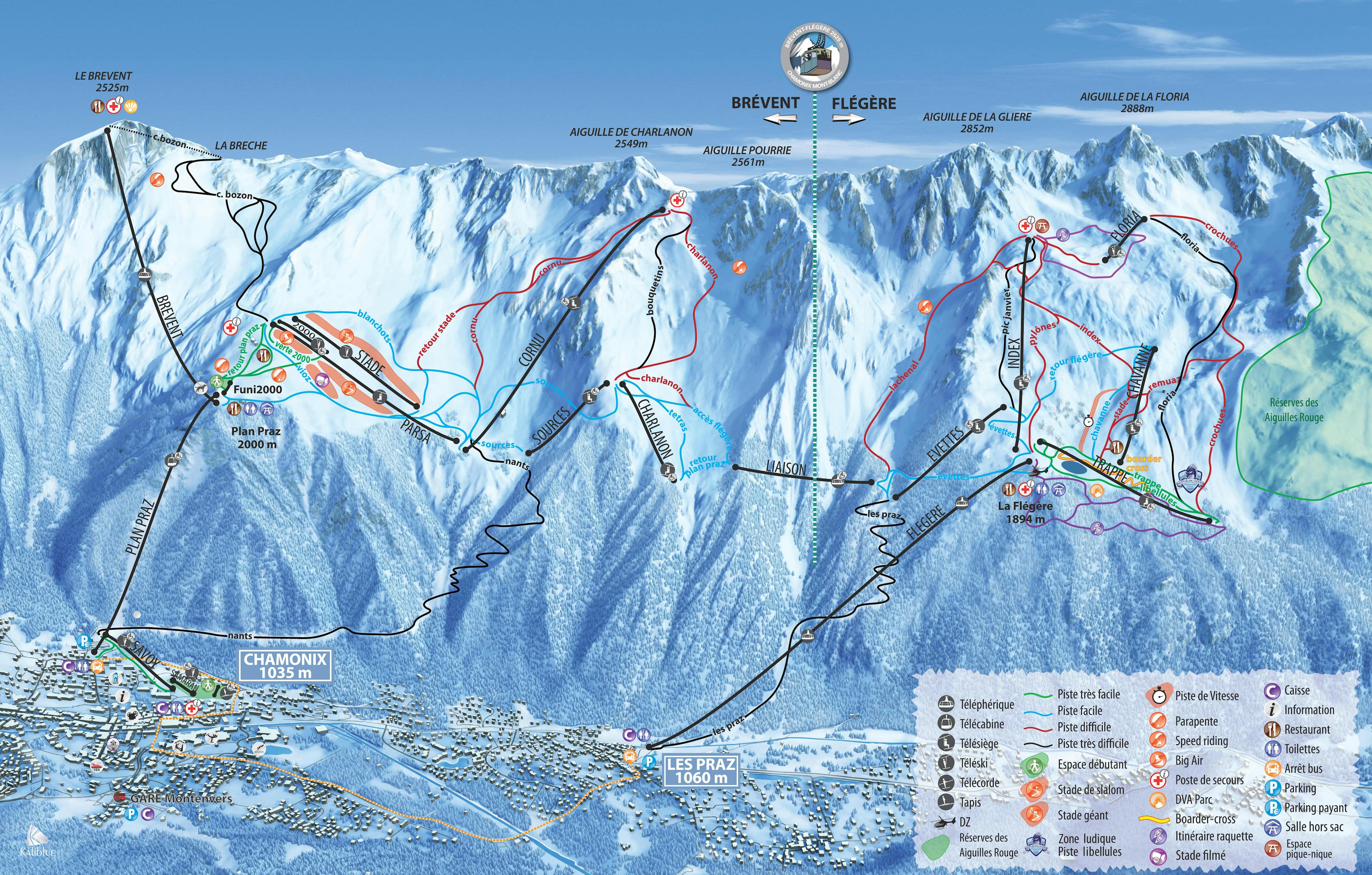 Chamonix Mont-Blanc trail map