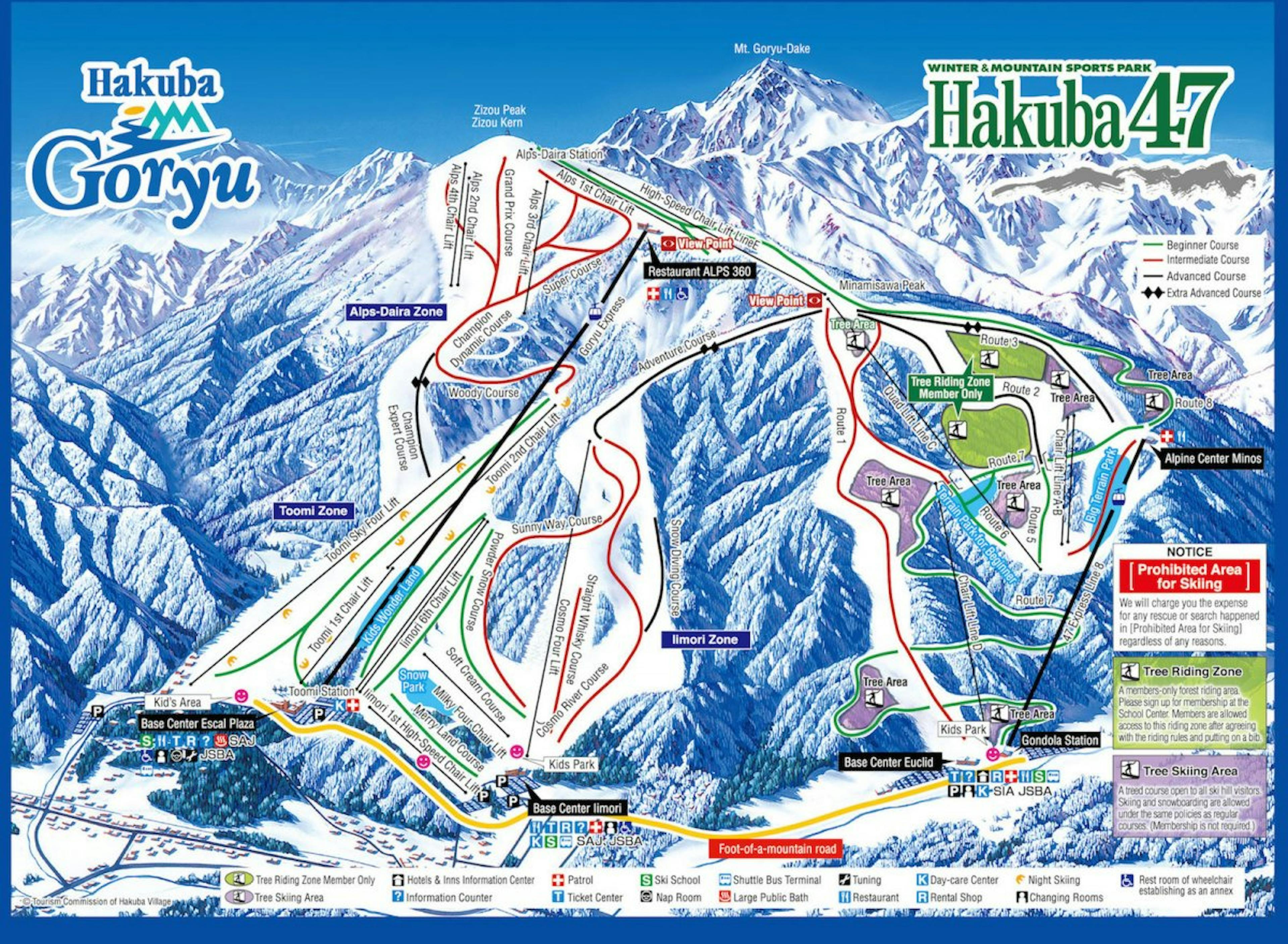 Hakuba trail map