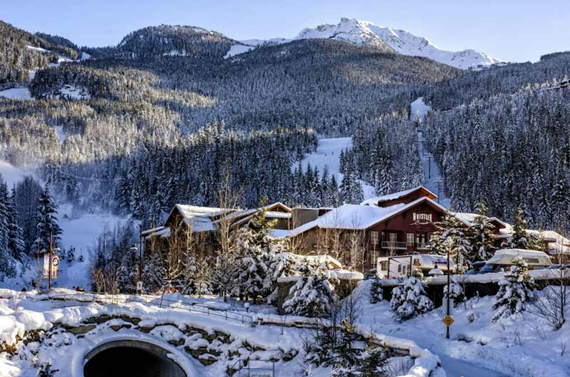 Overlook of the hotel Legends in Whistler