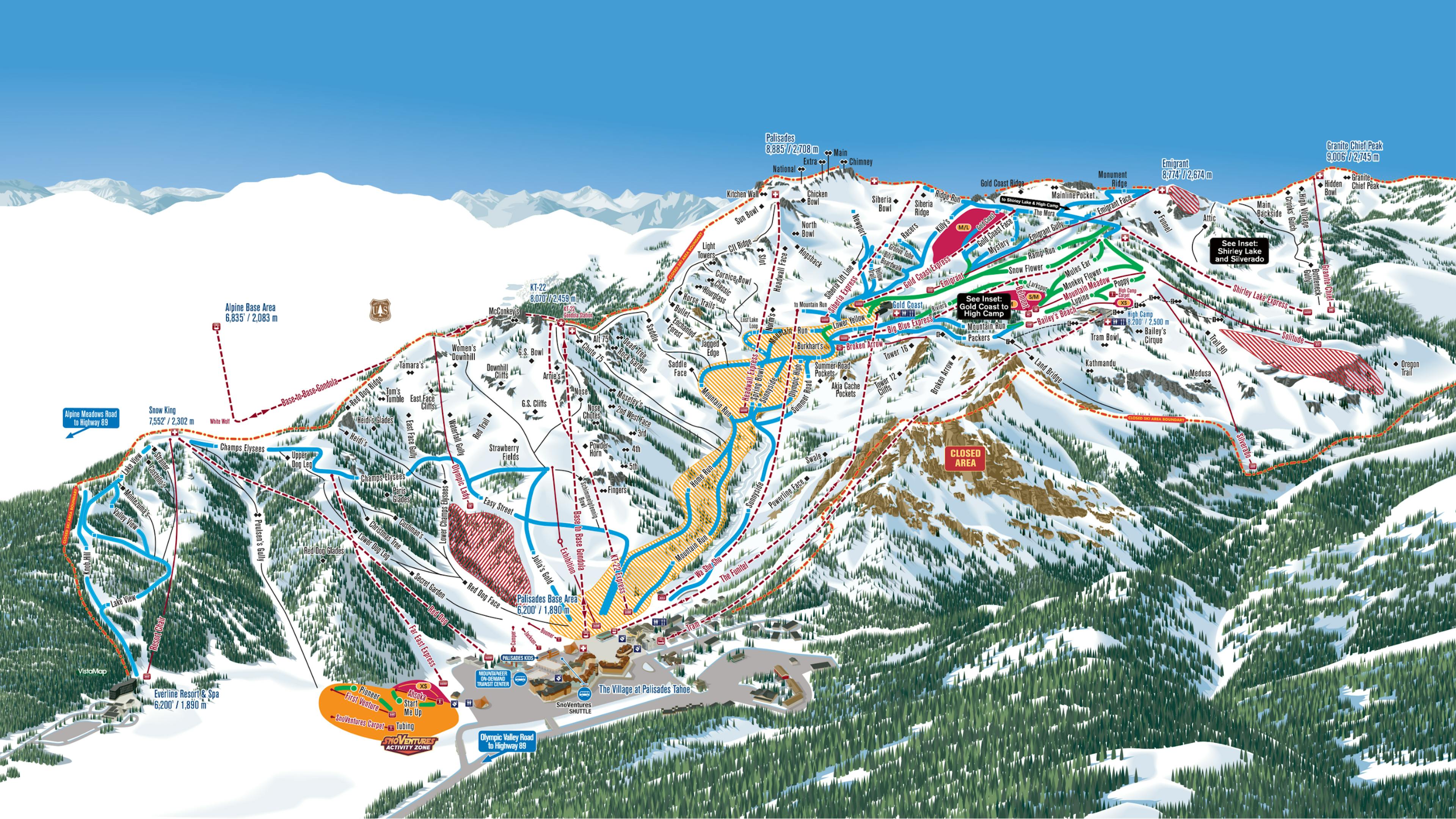 palisades trail map