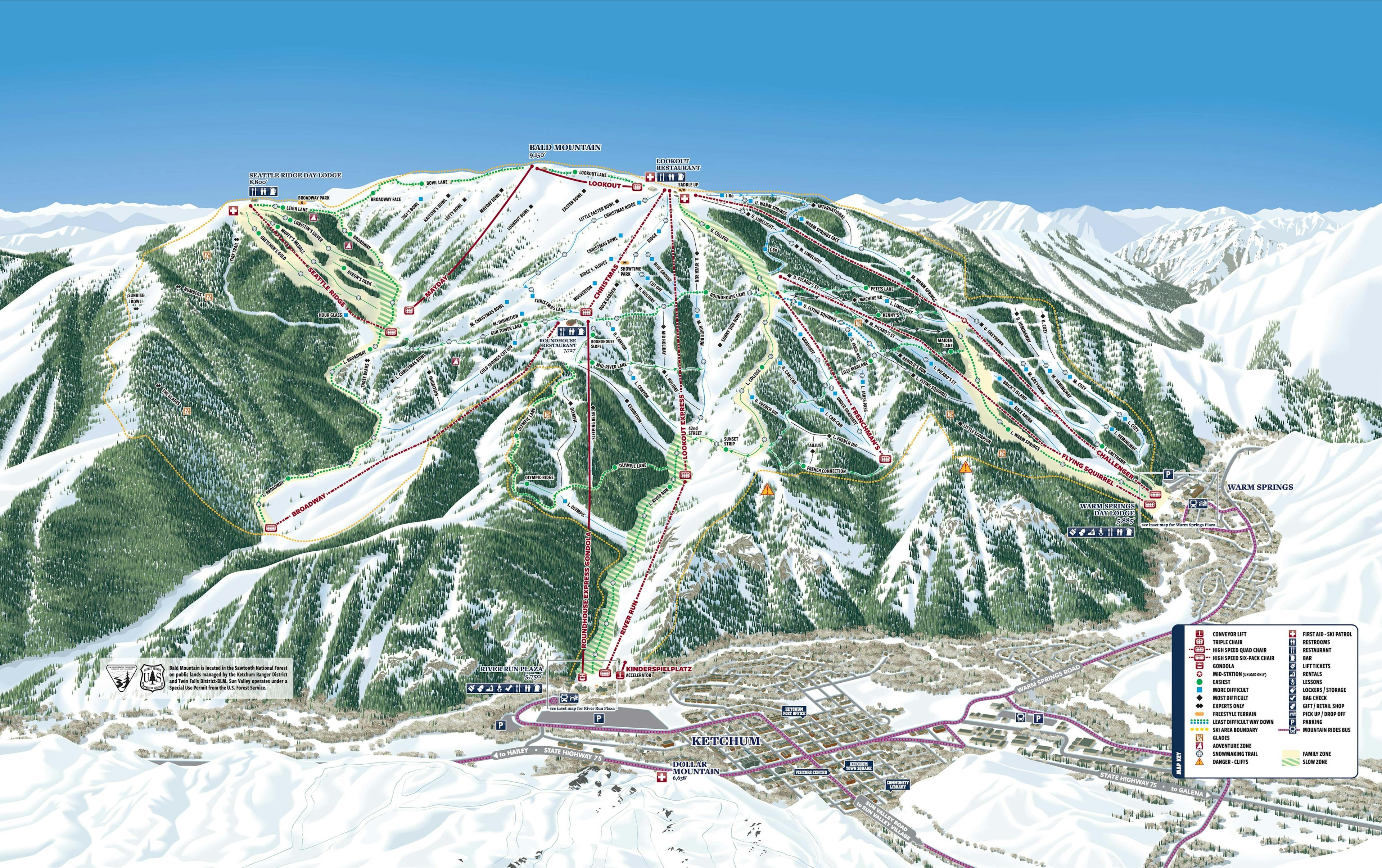 Mt Baldy Sun Valley Trail Map

