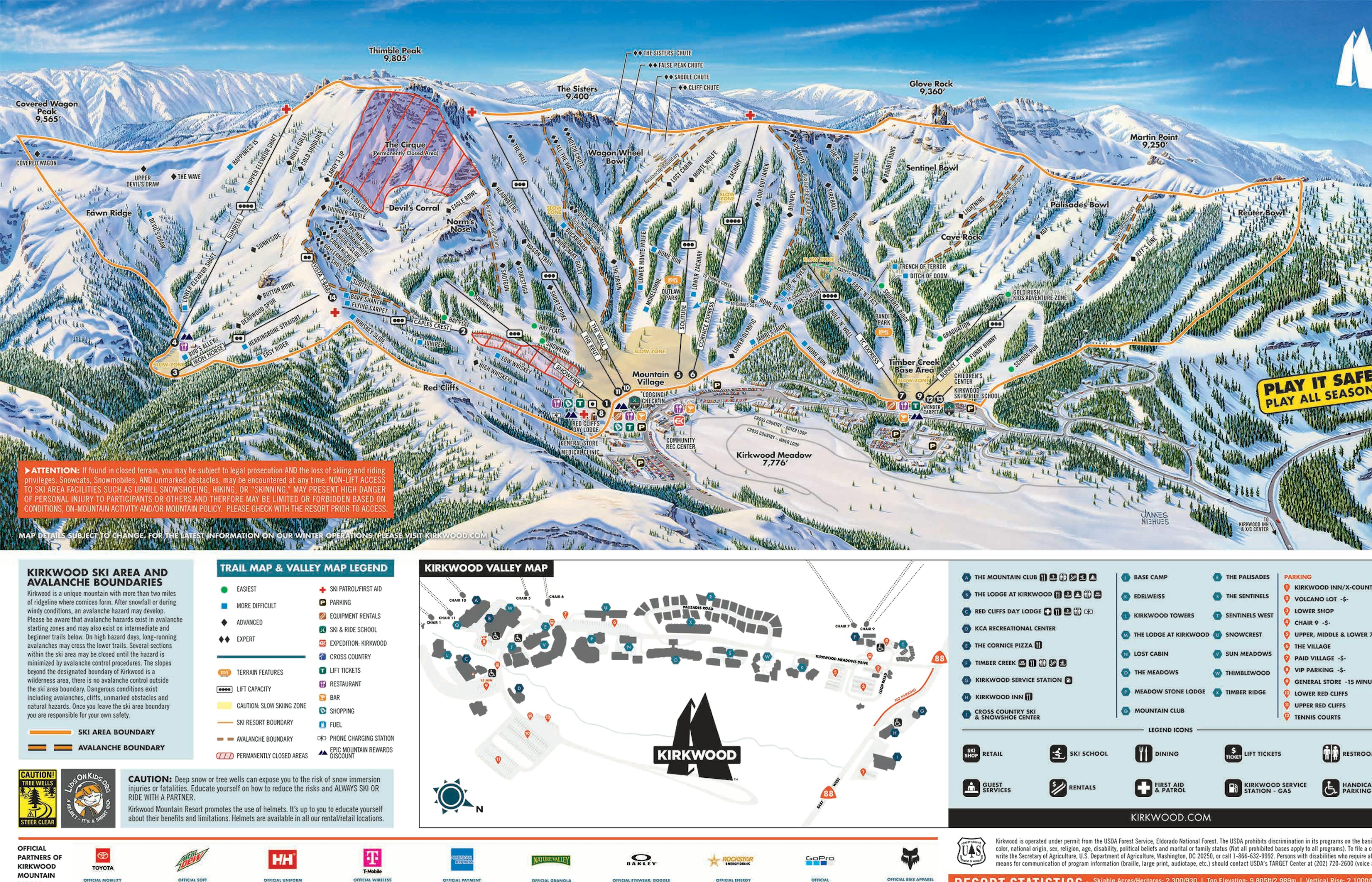 kirkwood mountain resort trail map