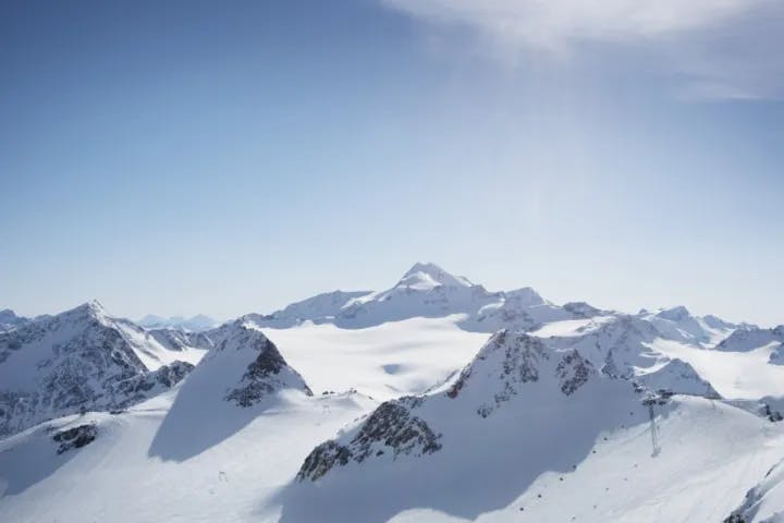 soelden rettenbach glacier, soelden glacier skiing, summer glacier skiing in the Alps, where to go summer glacier skiing in Europe